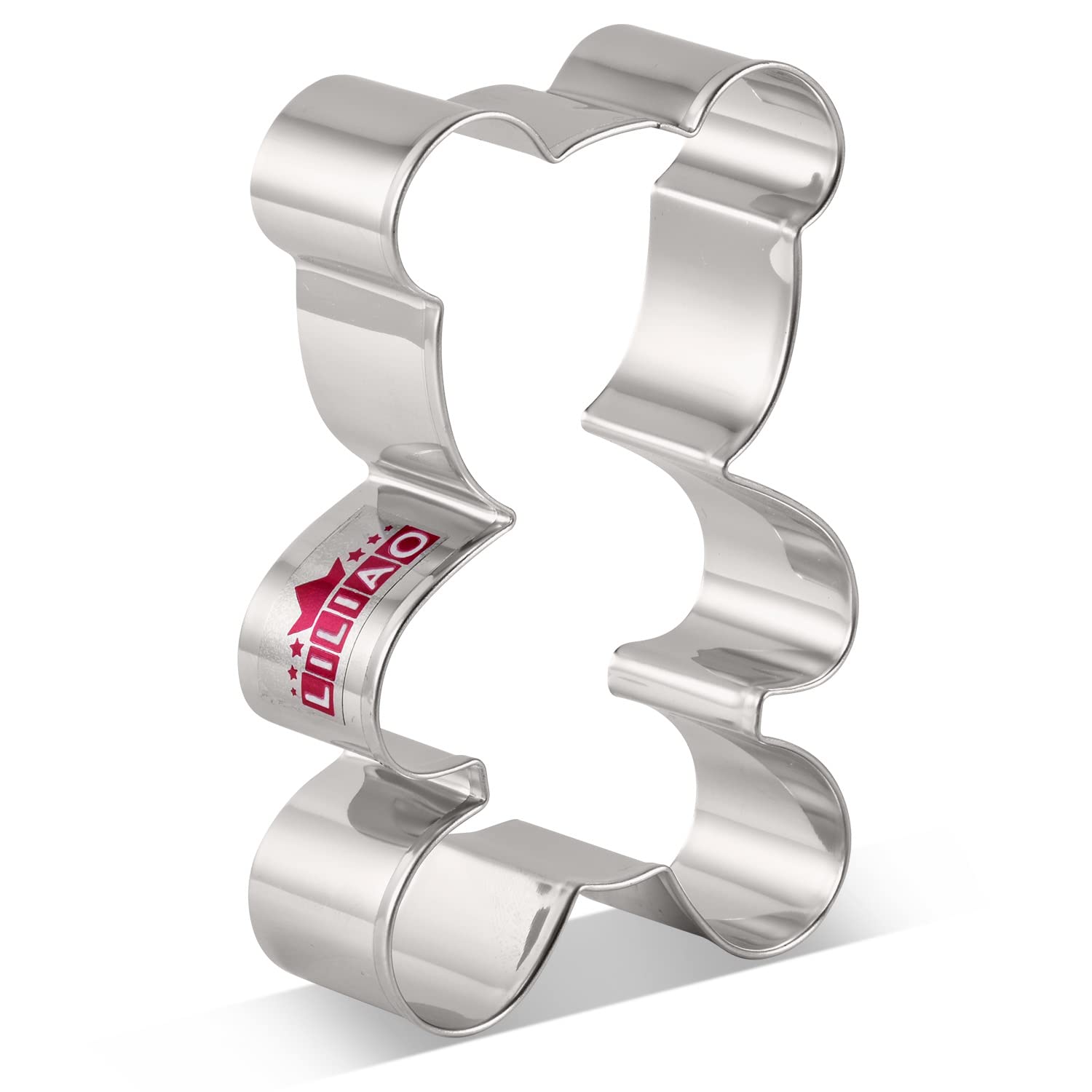 LILIAO Teddy Bear Cookie Cutter for Baby Shower - 4.33 x 6.22 inches - Stainless Steel