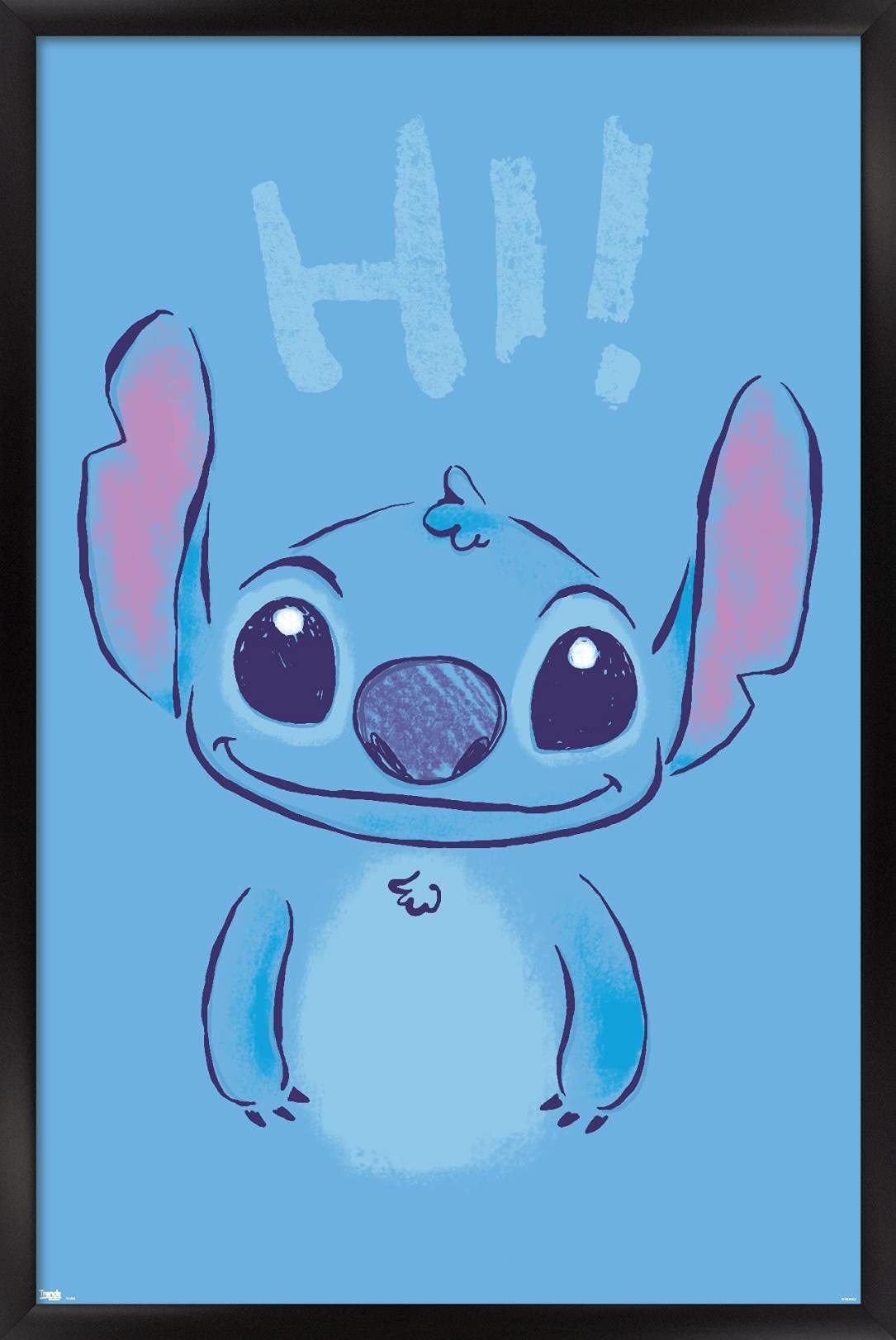 Trends International Disney Lilo And Stitch - Hi Wall Poster, 22.375'' X 34'', Black Framed Version