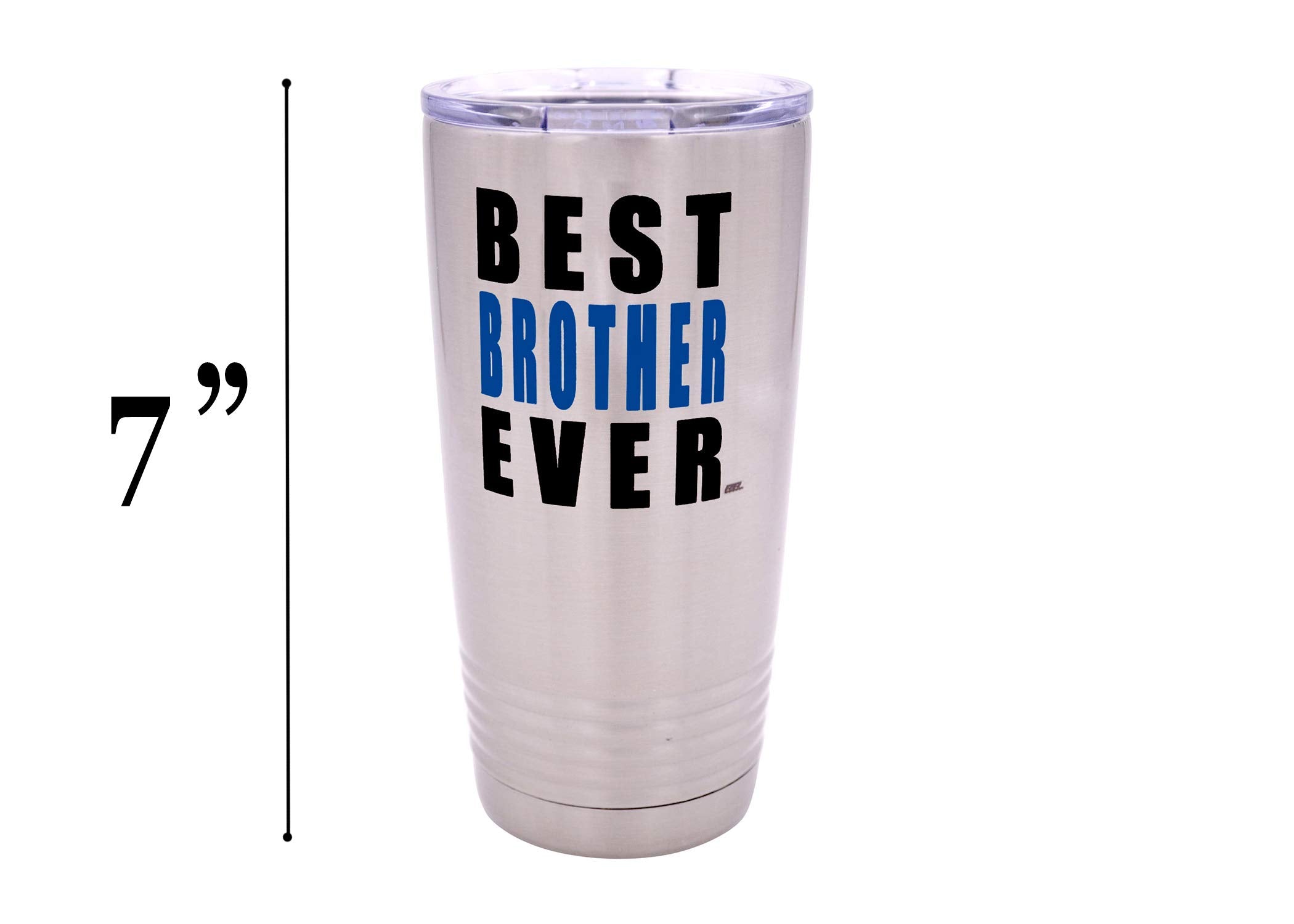 Rogue River Tactical Funny Best Brother Ever Large 20 Ounce Travel Tumbler Mug Cup W/Lid Sarcastic Work Gift For Him Friend Sibl