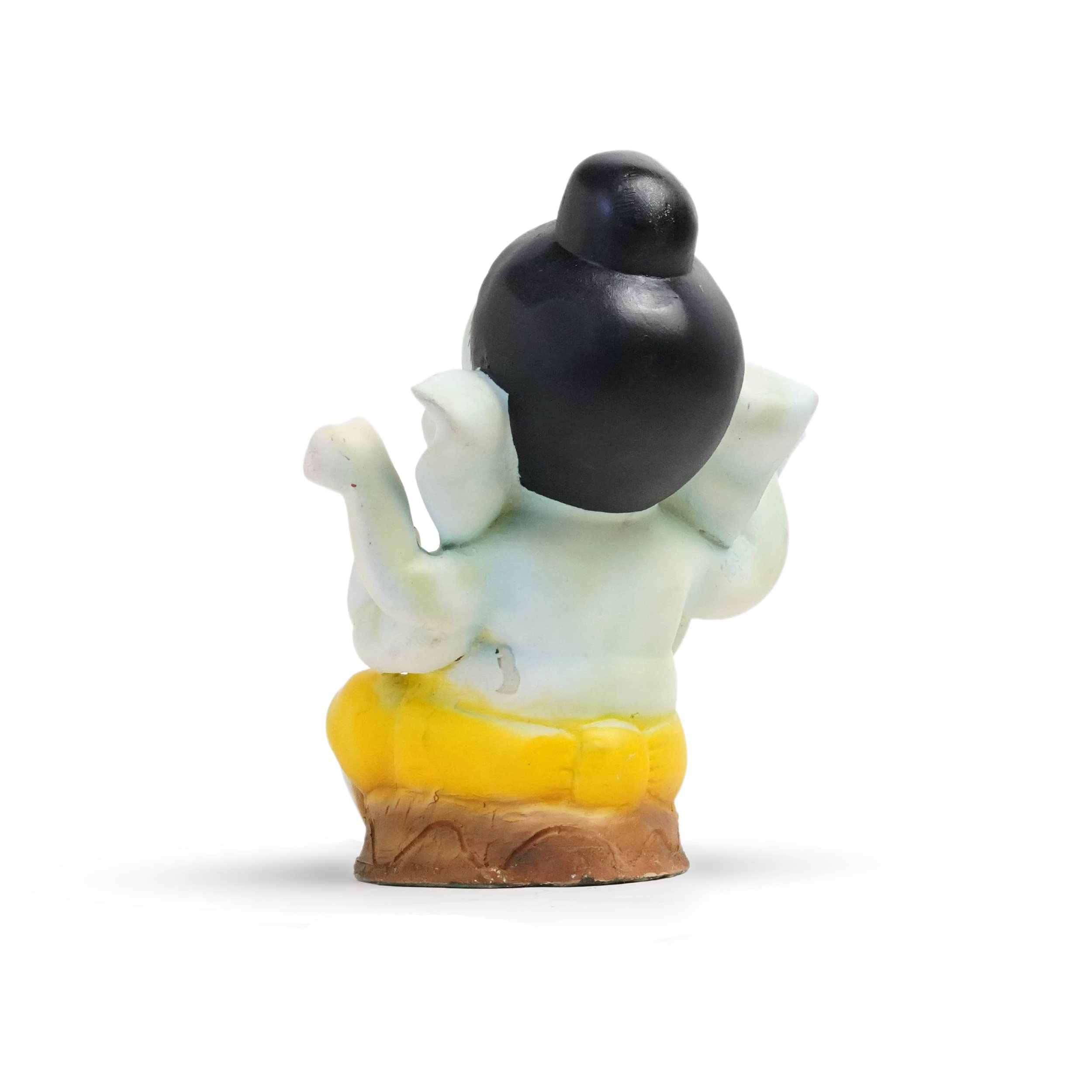 Lupaava Lord Ganesha Idol | Ganesh Ganpati Bappa Idol For Car Dashboard | Living Room | Drawing Room (9 X 9 X 15.8 Cm, Polyresin