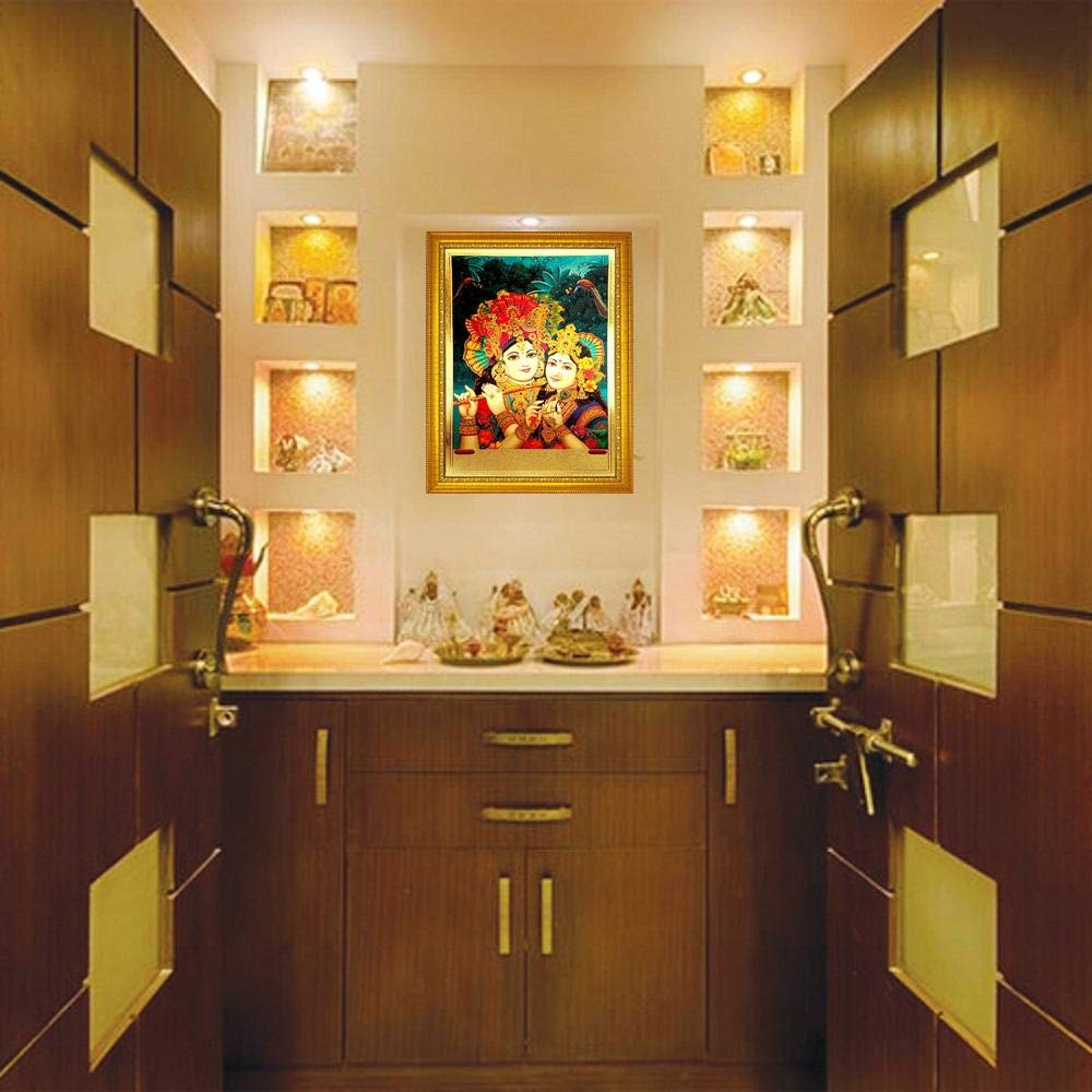 Ada Handicraft Hindu Lord Goddess God Photo For Pooja And Wall/Hindu Bhagwan Devi Devta Photo/God Poster (Pack Of Two)