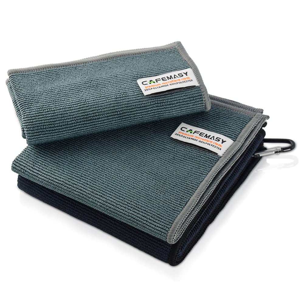 Cafemasy Barista Cleaning Towel With Hook Set Pack Of 3Pcs Soft Barista Mirco Fiber Cloth For Cleaning Espresso Coffee Machine S