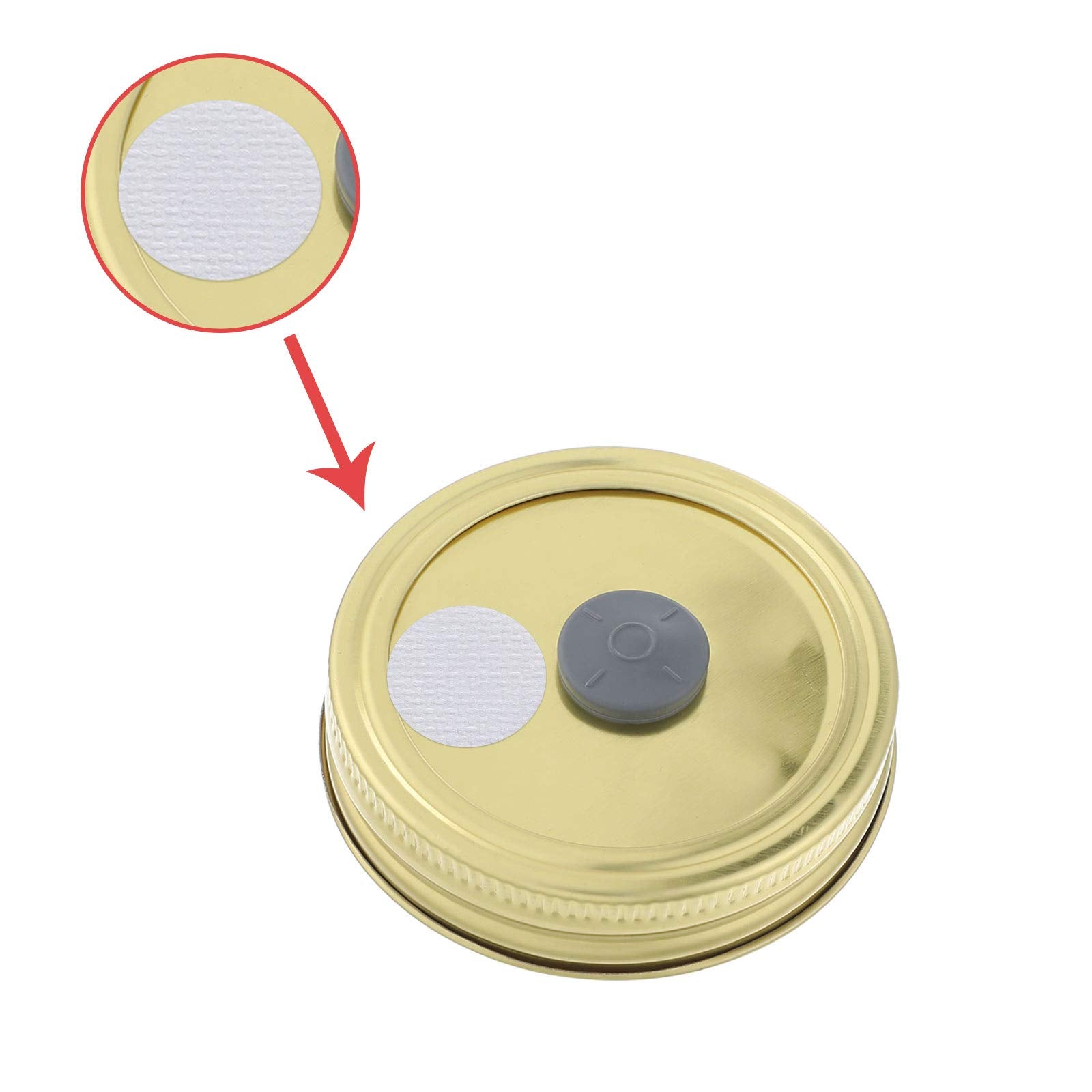 256 Pieces Synthetic Filter Paper Stickers 20 Mm 0.3 M Synthetic Filter Disc Tape Mushroom Applied Under Wide Mouth Mason Jar Fi