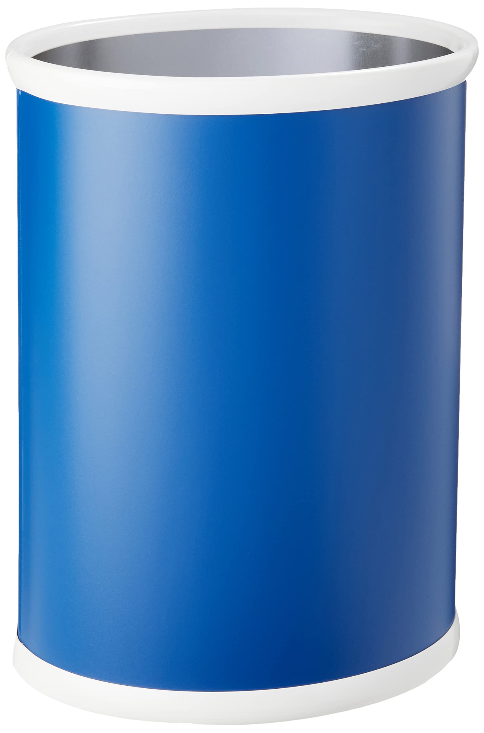 Kraftware Fun Colors Oval Waste Basket, 14', Royal Blue