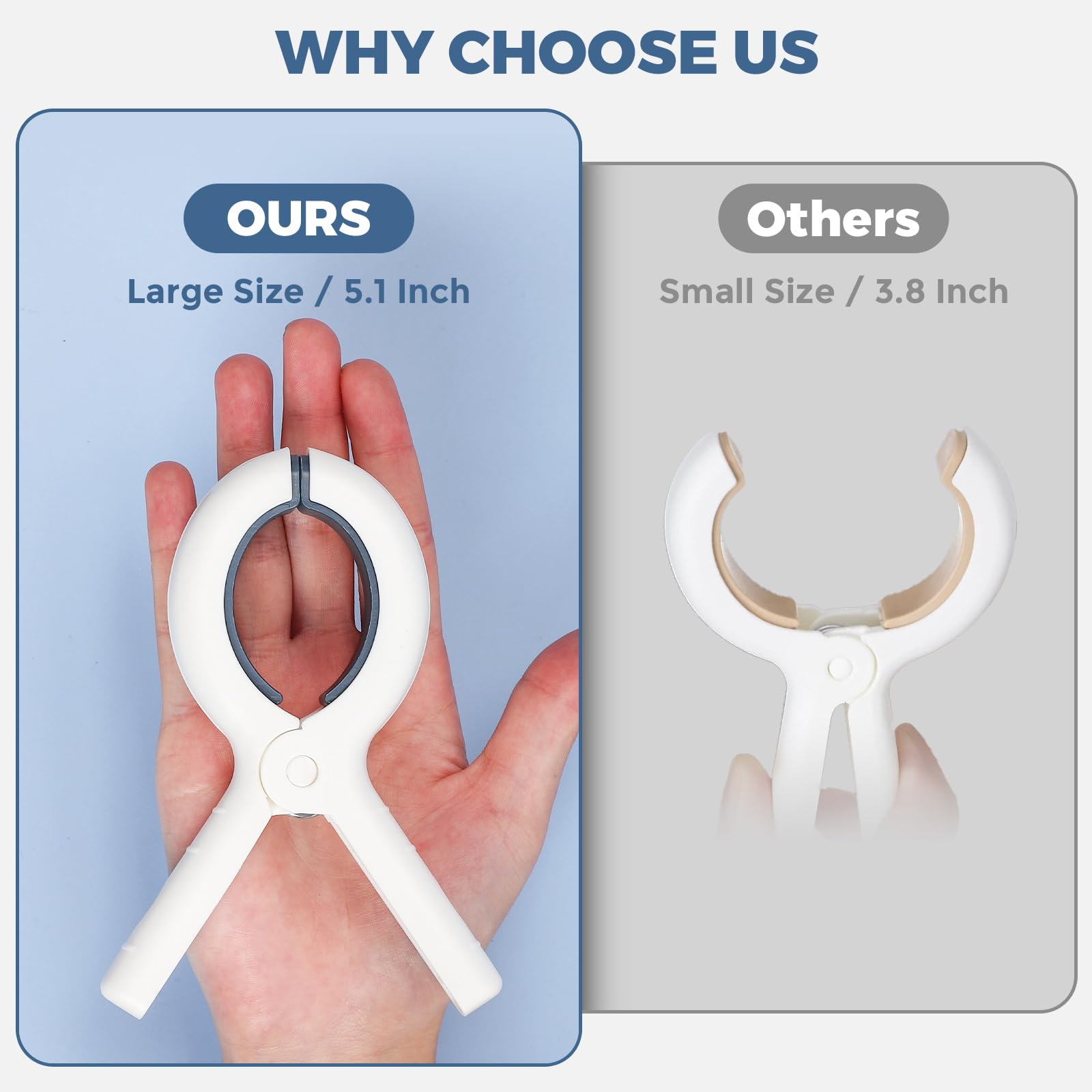 Extra Large Beach Towel Clips 8 Pack, 5.1 Inch Towel Clips For Beach Chairs Cruise Heavy Duty, Towel Holder Clips For Clothes Po