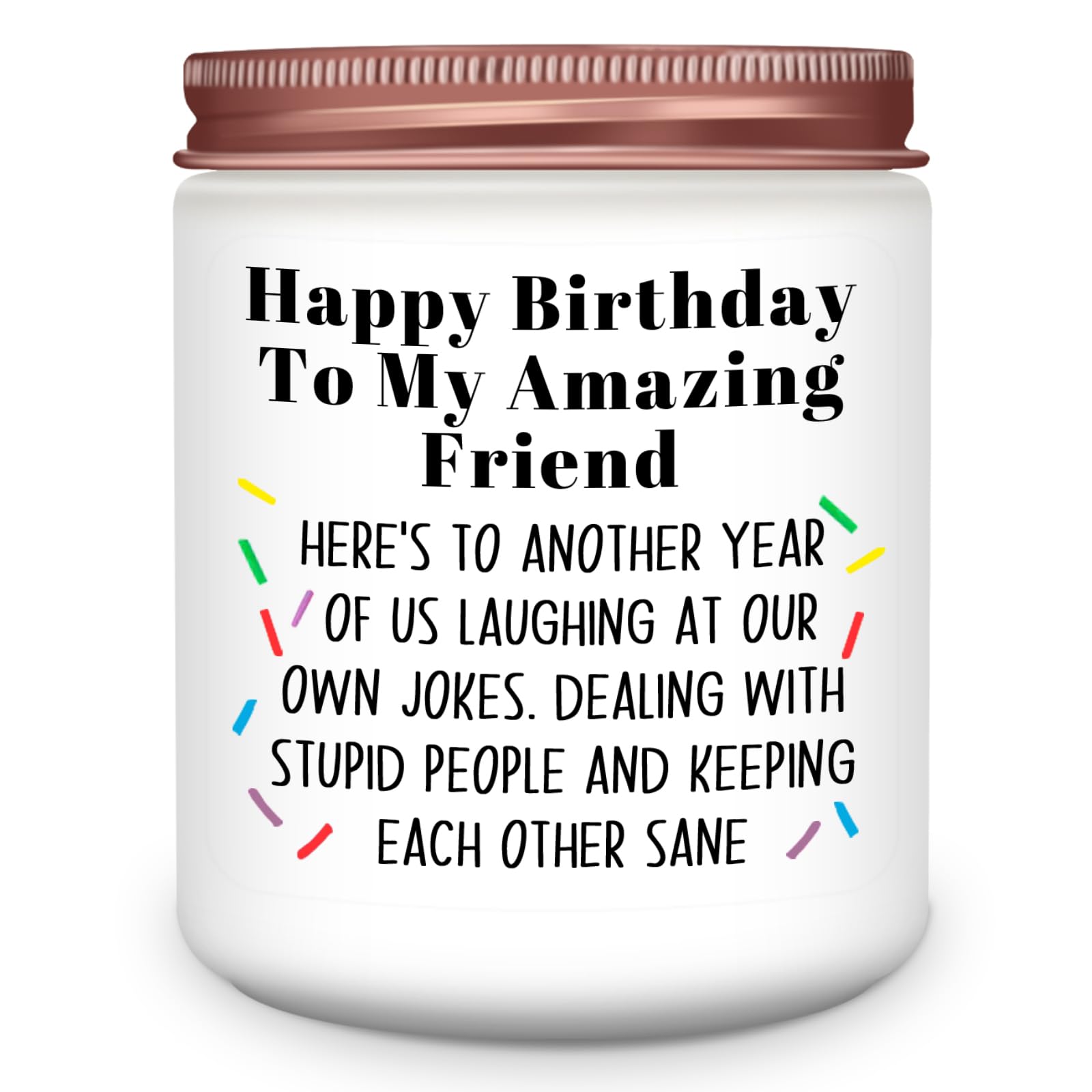 Homsolver Best Friend-Birthday Gifts for Women Men, Funny Friendship Gifts for Woman Candles, Birthday Gift for Friends Sister B