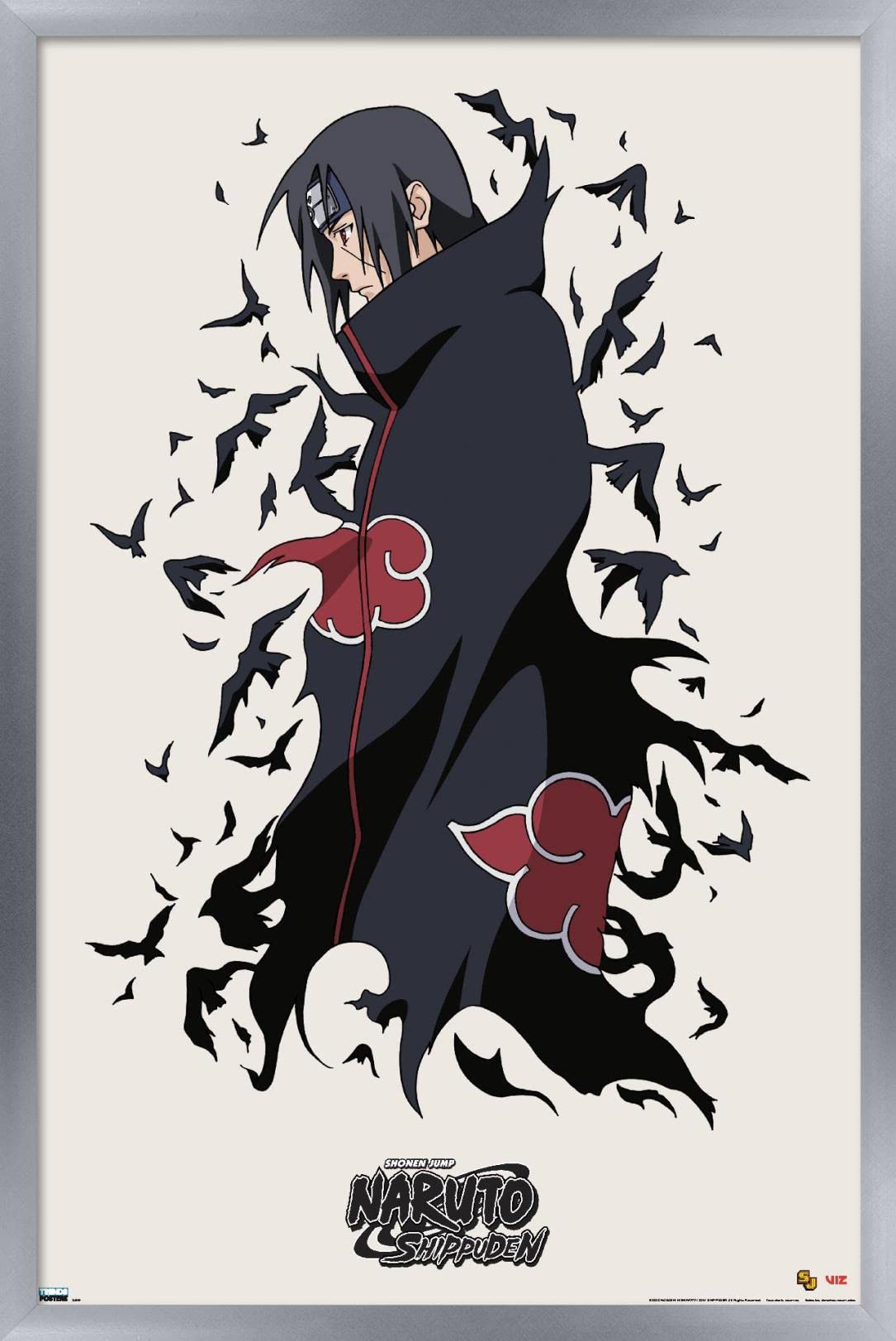 Trends International Naruto Shippuden - Itachi Wall Poster, 22.375'' X 34'', Silver Framed Version