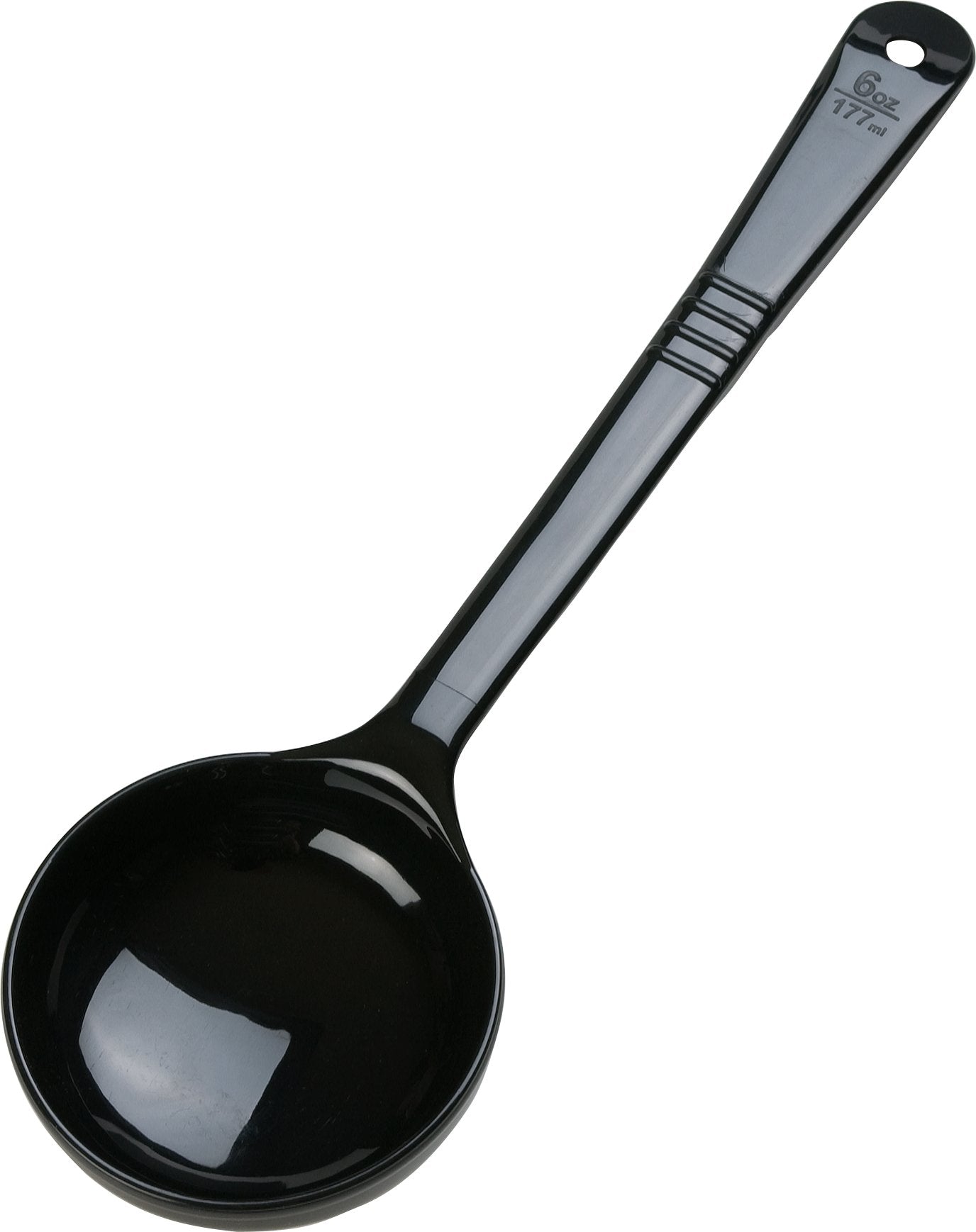 Cfs 399003 Solid Long Handle Portion Control Spoon, 6 Oz, Black