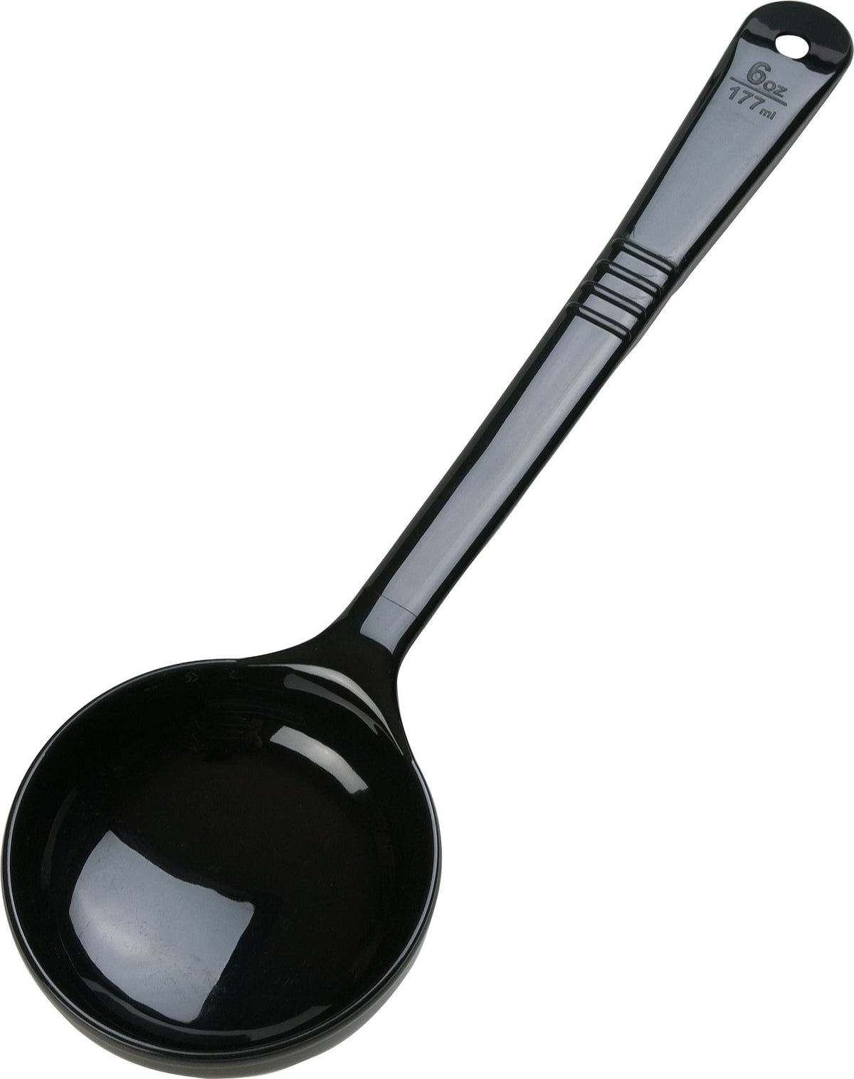 Cfs 399003 Solid Long Handle Portion Control Spoon, 6 Oz, Black