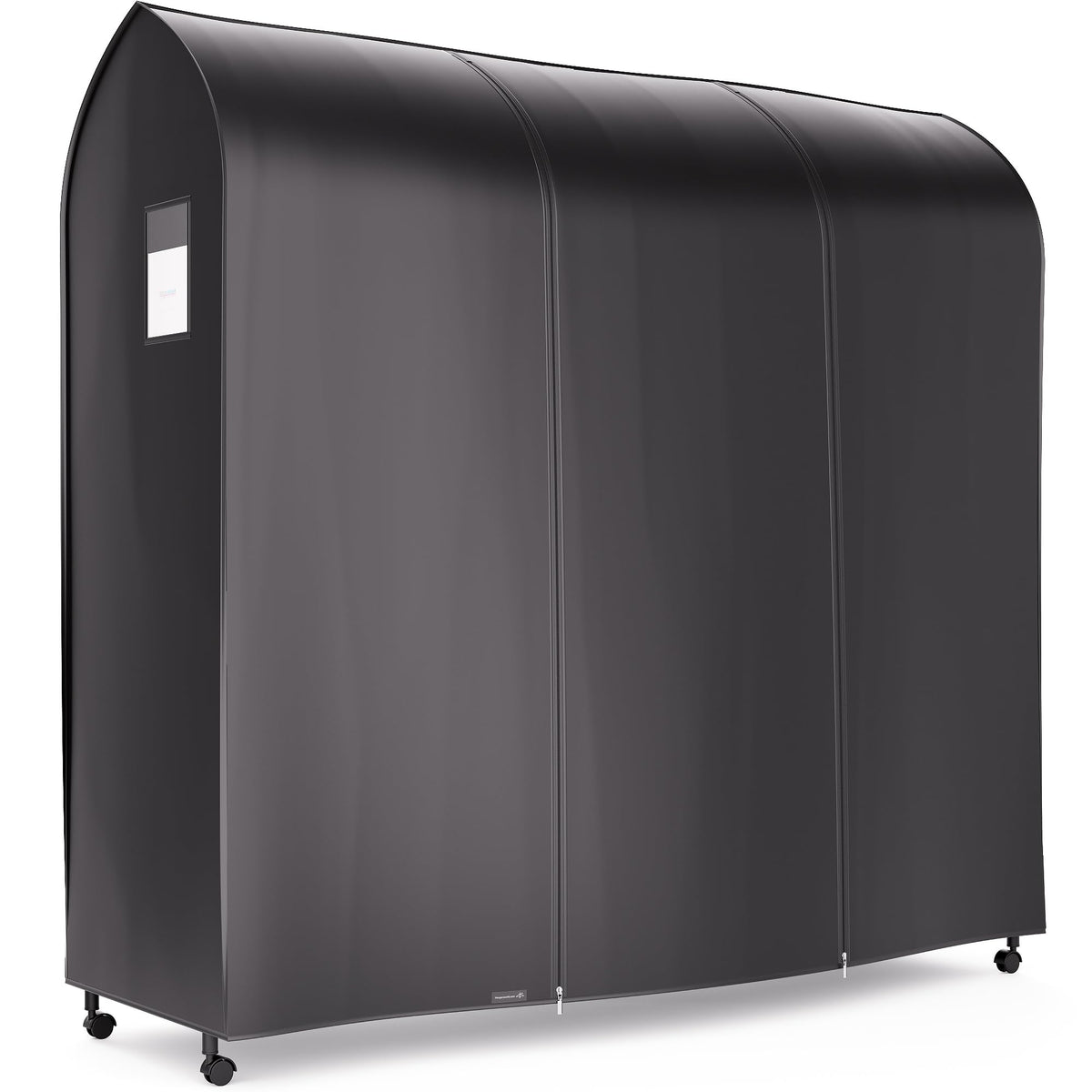 Hangerworld 6Ft Large Black Clothes Rack Cover With 2 Zippers - Waterproof Nylon, Breathable, Dust Protector For Storage (Garmen