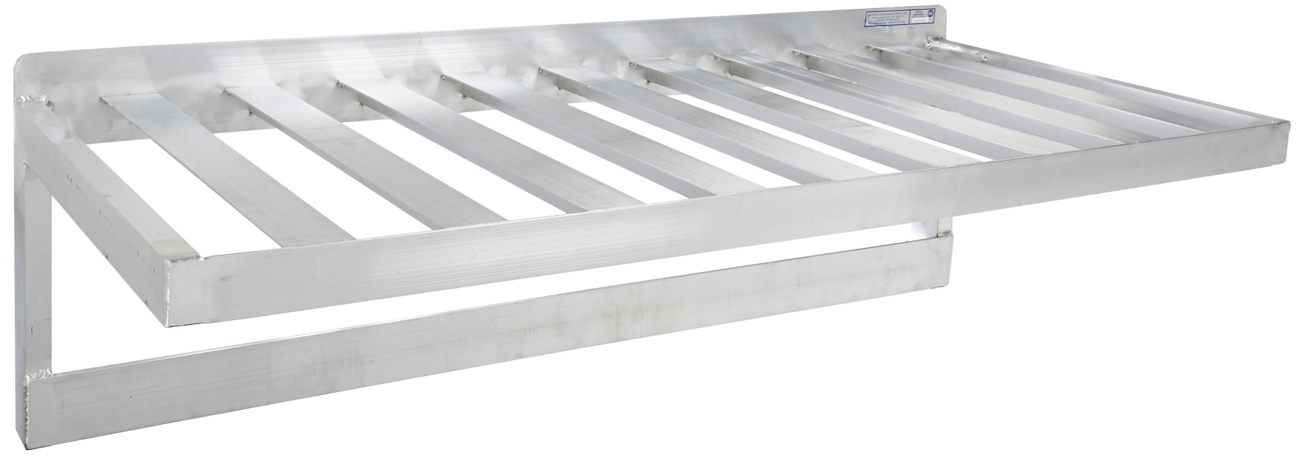 PVIFS TBWS2048PH Pot Rack Wall Shelf, 48 Length x 20 Width x 15-3/4 Height, 6 Pot Hooks