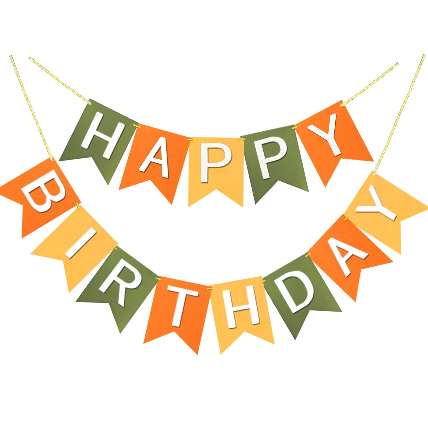 Letjolt Orange Happy Birthday Banner Birthday Party Supplies Handmade Garland Decorations Boho Theme Birthday Exquisite Signs Nu