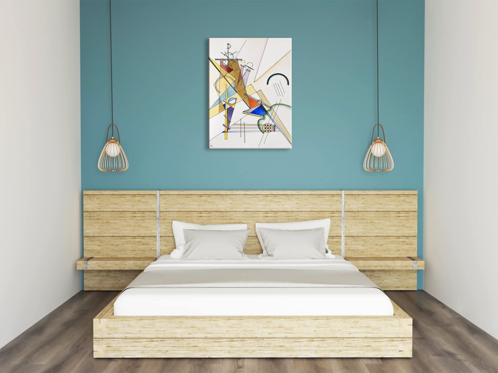 Wieco Art Large Canvas Prints Gewebe 1923 By Wassily Kandinsky Classic Art Reproductions Abstract Gallery Wrapped Canvas Wall Ar