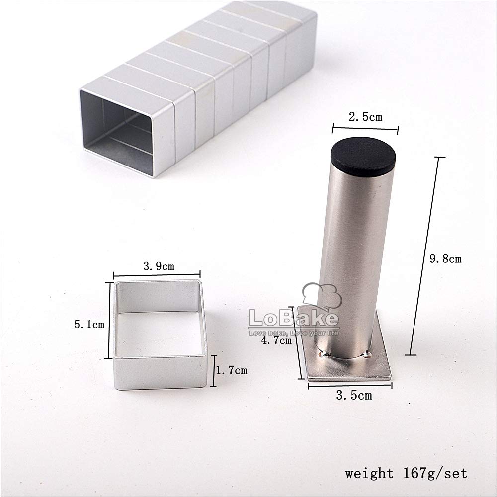 Lobake Rectangle Shape Aluminium Pineapple Cake Mold Stainless Steel Pressing Stamp Mooncake Mould Fondant Cookie Biscuit Molds