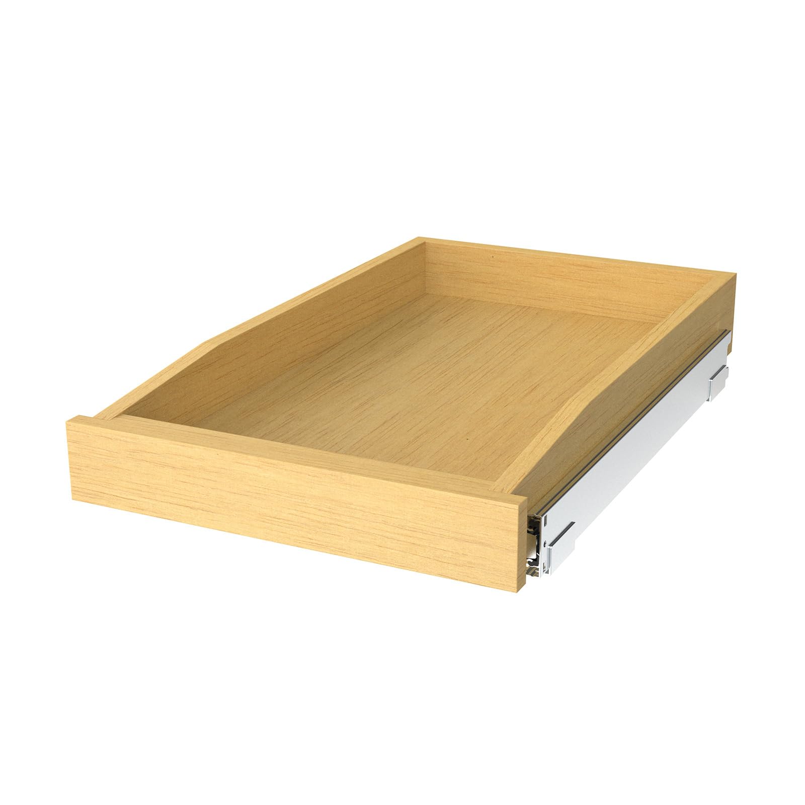 Wooden Pull out Cabinet Organizer 14 W x 21 D x 3.35 H, Heavy Duty Slide Out Drawers PullOut Home Organizers for Kitchen Cab