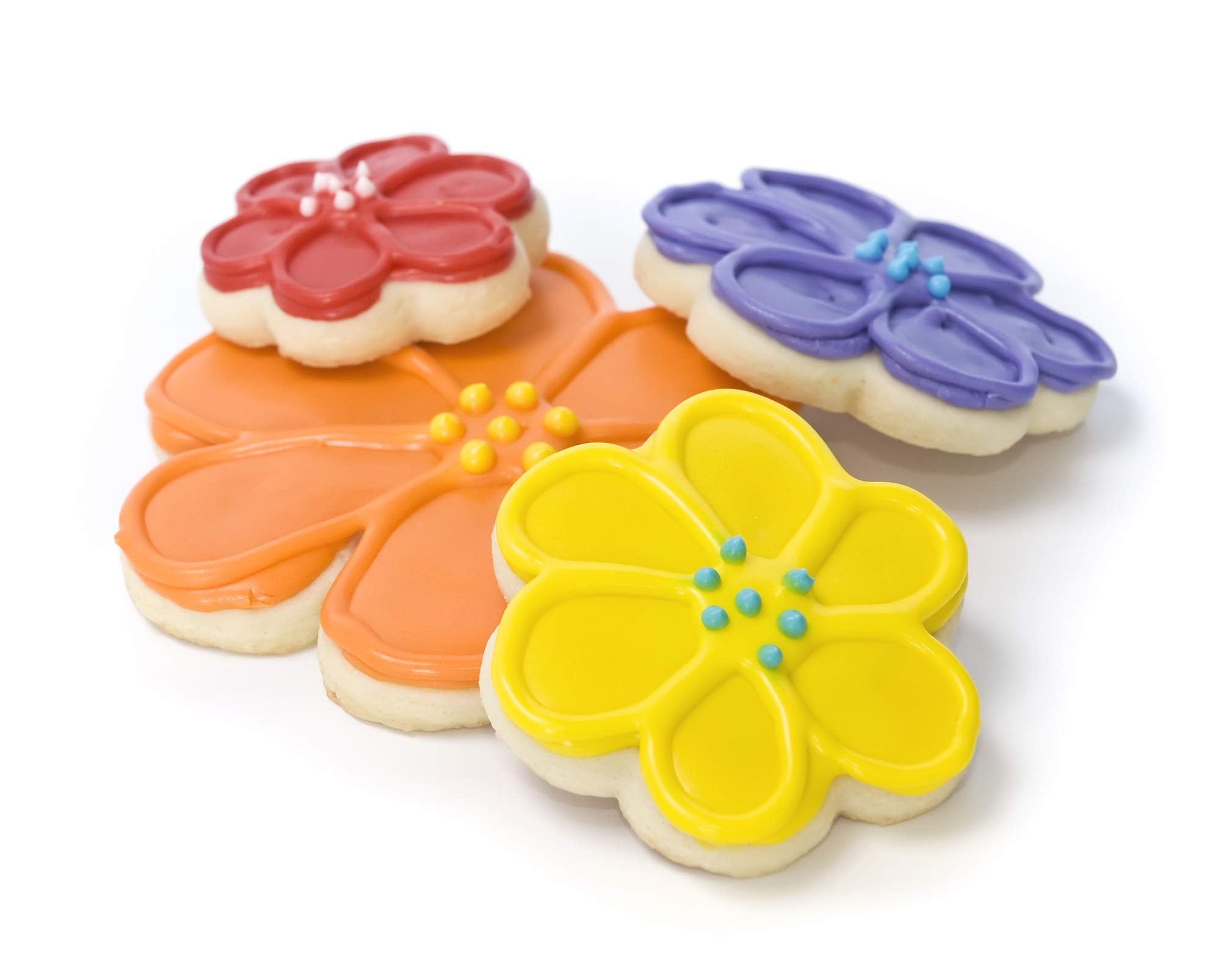Fox Run Flower Cookie Cutters, 6 Piece, Metallic,3621