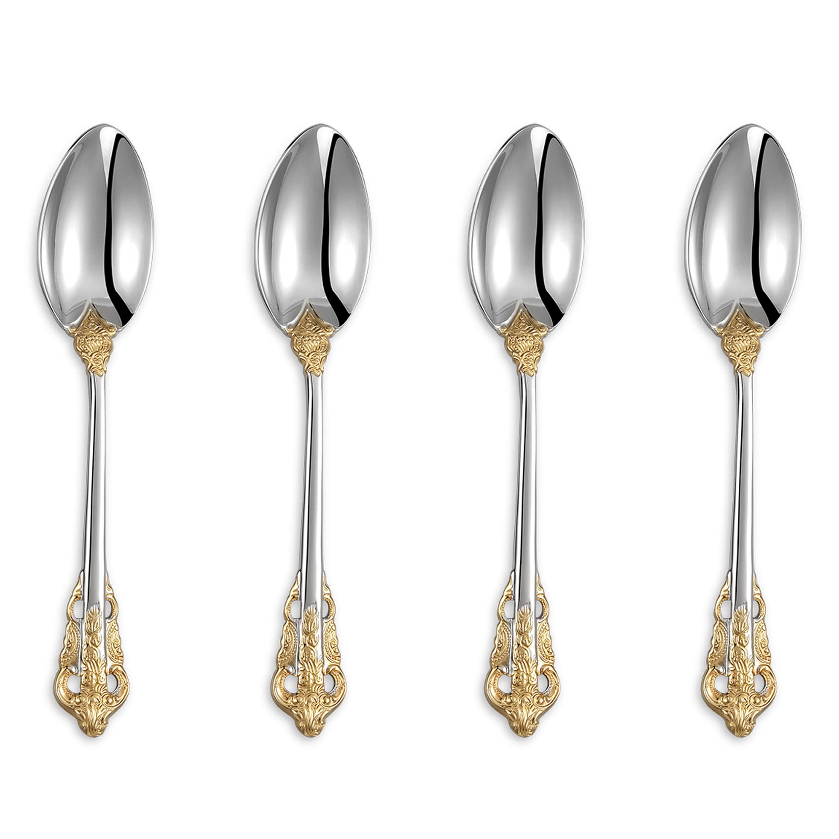 Keawell Luxury 6.3'' Teaspoons, 18/10 Stainless Steel, Gorgeous Small Spoons, Stirring, Mixing, Sugar, Cake, Dessert Spoons, Min