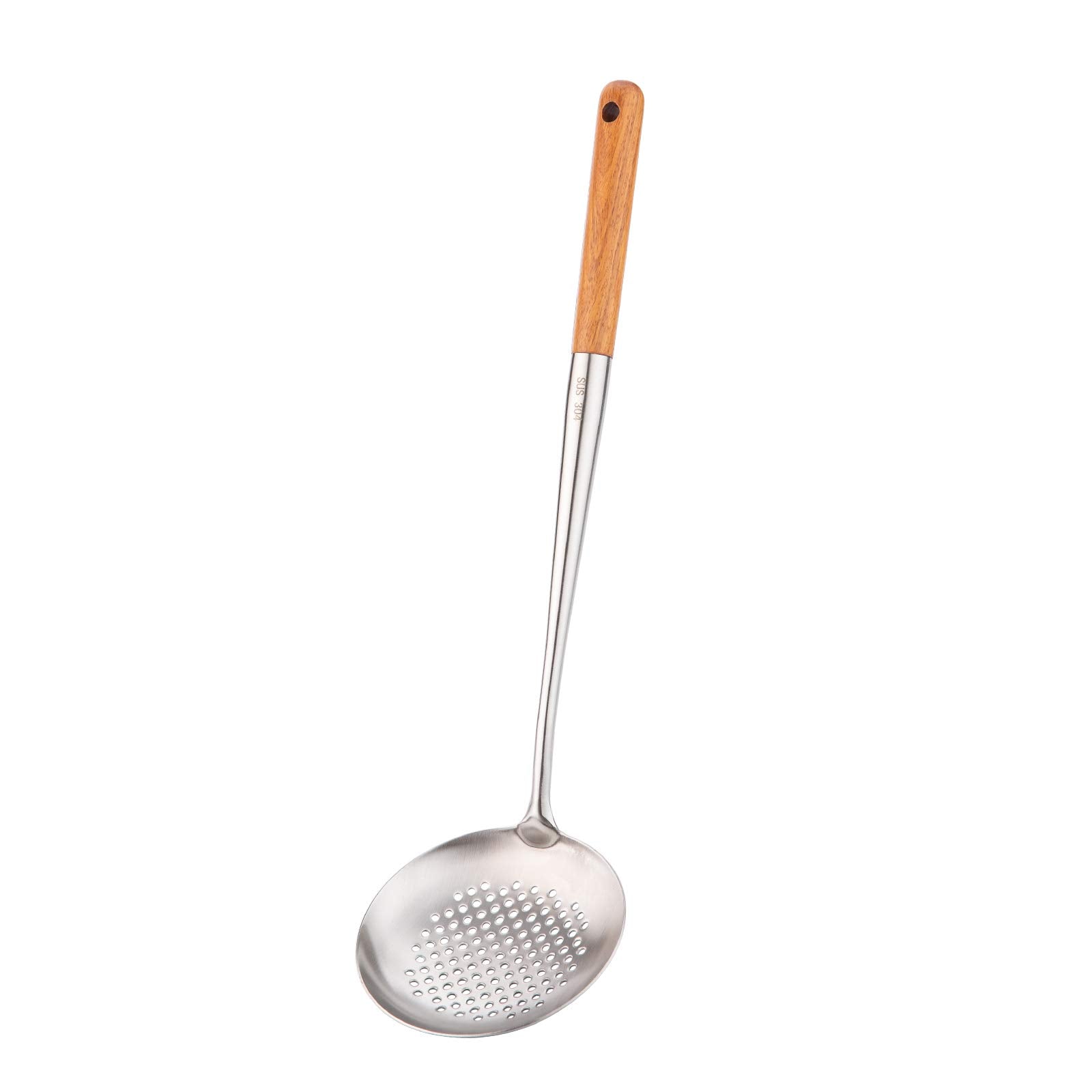 Fjnatinh Skimmer Ladle, 17Inches Spatula For Wok, 304 Stainless Steel Wok Spatula