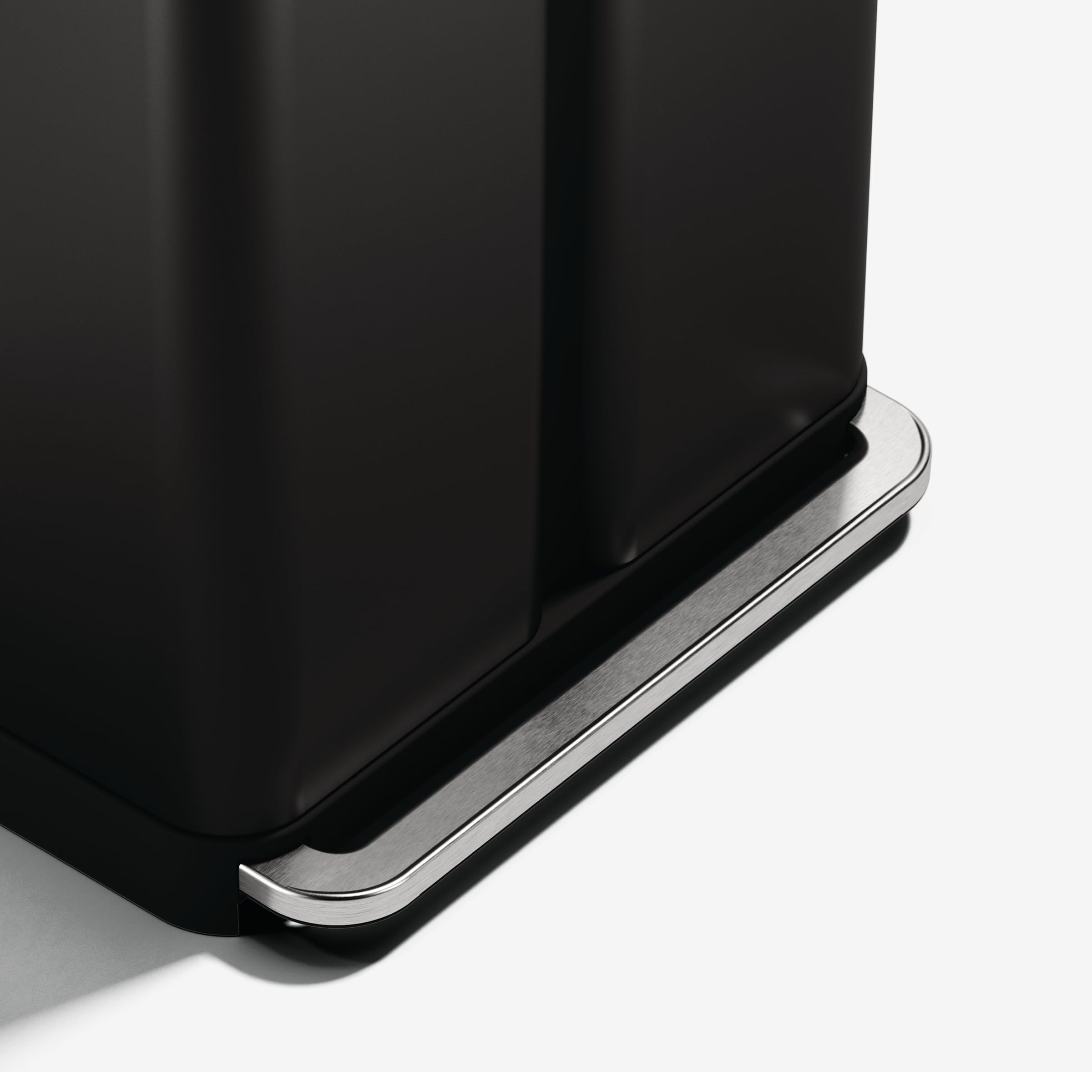 simplehuman 58L Liner Rim Rectangular Recycler, 24L+ 34L, Matte Black