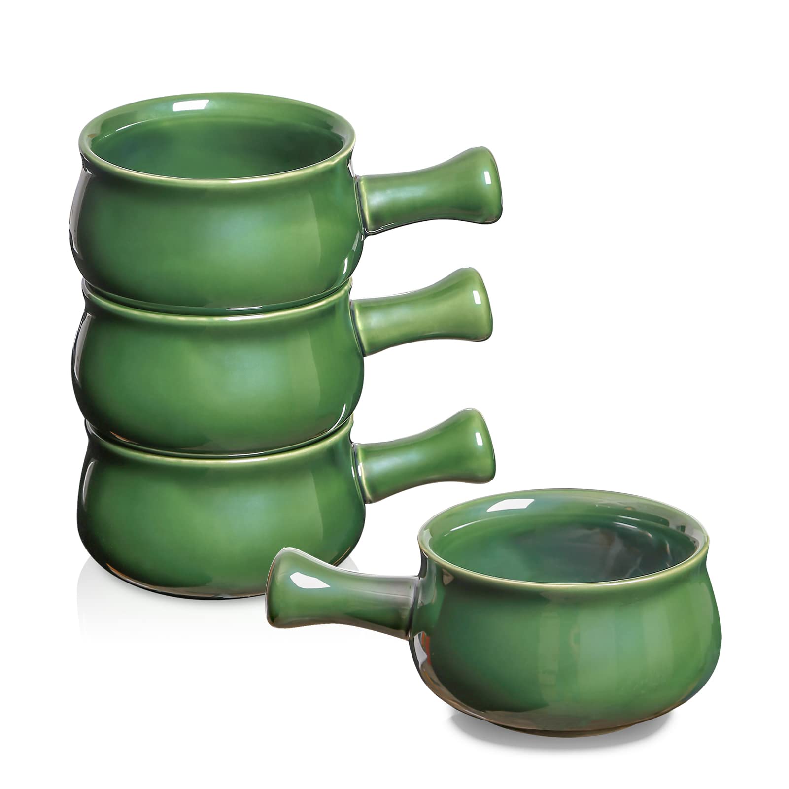 Vicrays French Onion Soup Bowls With Handles, 26 Ounce For Soup, Chili, Beef Stew, Chip Resistant, Dishwasher Microwave Safe, Se