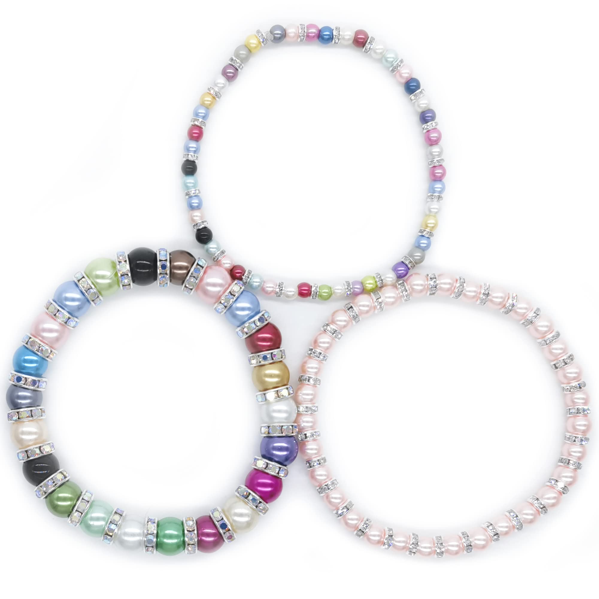 Weebee 100Pcs Rondelle Spacer Beads Crystal Charms Silver Plated Czech Rhinestone Loose Beads For Jewelry Making Diy Bracelets (