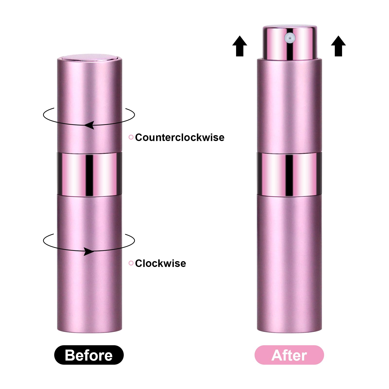 Qmoeh 4Pcs 8Ml Refillable Perfume Atomizer Travel, Portable Mini Pocket Perfume Atomizer Bottle Spray For Women Mens Small Miste