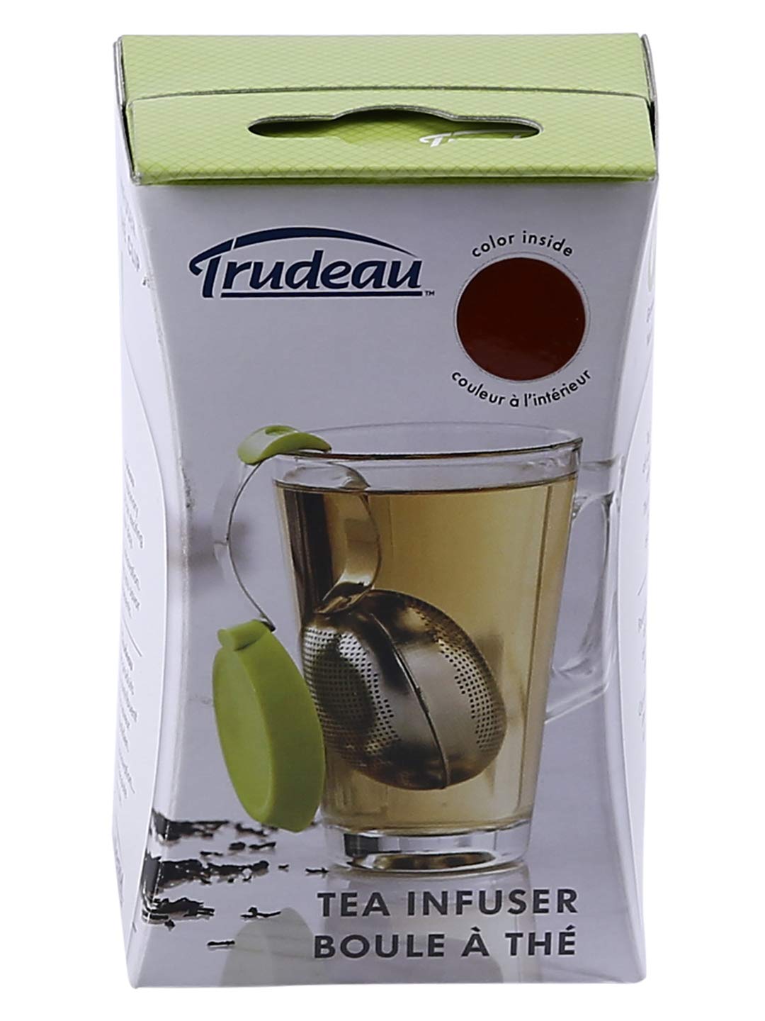Trudeau Tea Strainer With Lid, Silver
