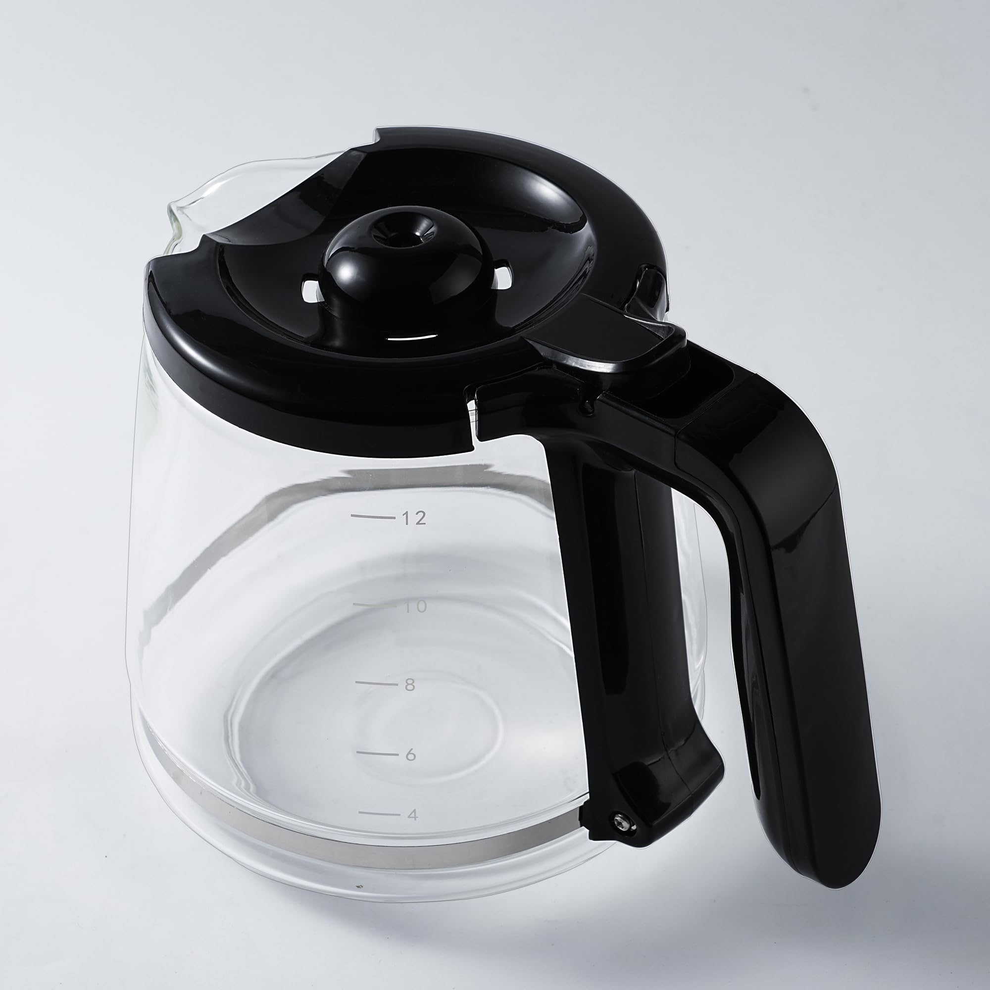 Besbarista 12-Cup Replacement Glass Carafe, Compatible With Mr. Coffee (#Rf, Lm, Pc And Sc Series - Black Handle)