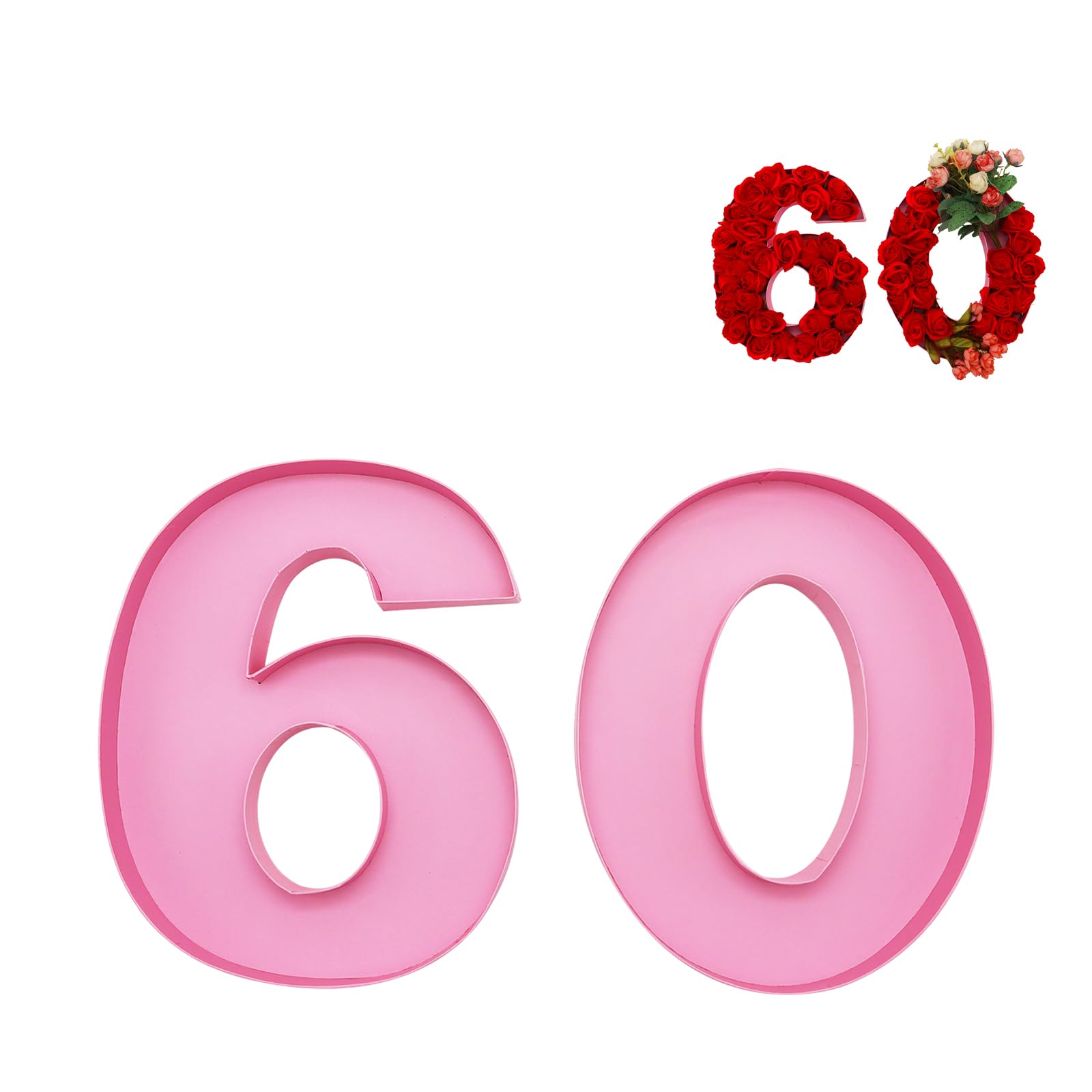 Dylcypheria 12inch Cardboard Number Fillable Food Tray Box for Charcuterie, Cupcake Arrangement,Birthday Anniversary (Pink 4)