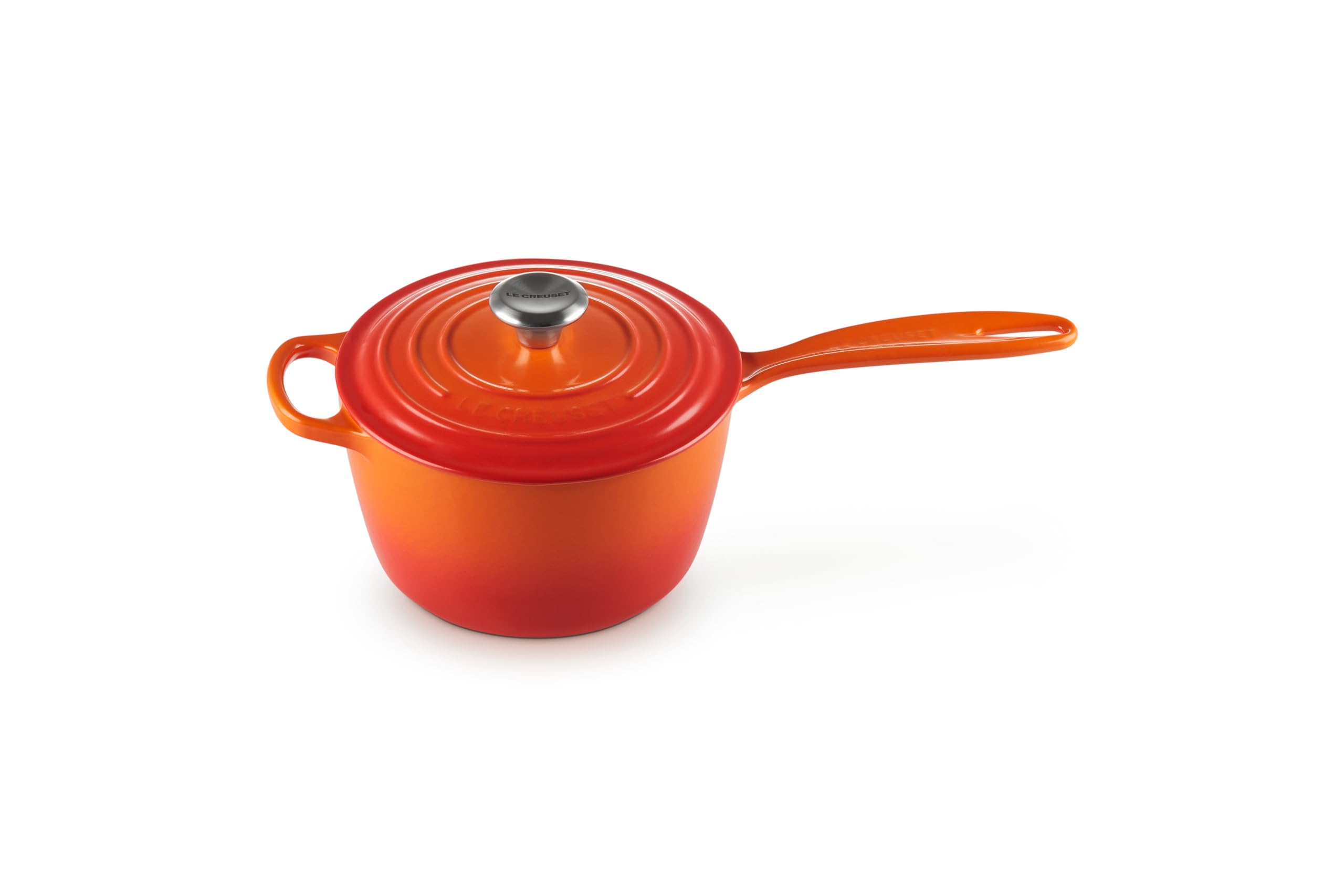 Le Creuset Enameled Cast Iron Signature Saucepan, 2.25 qt., Flame