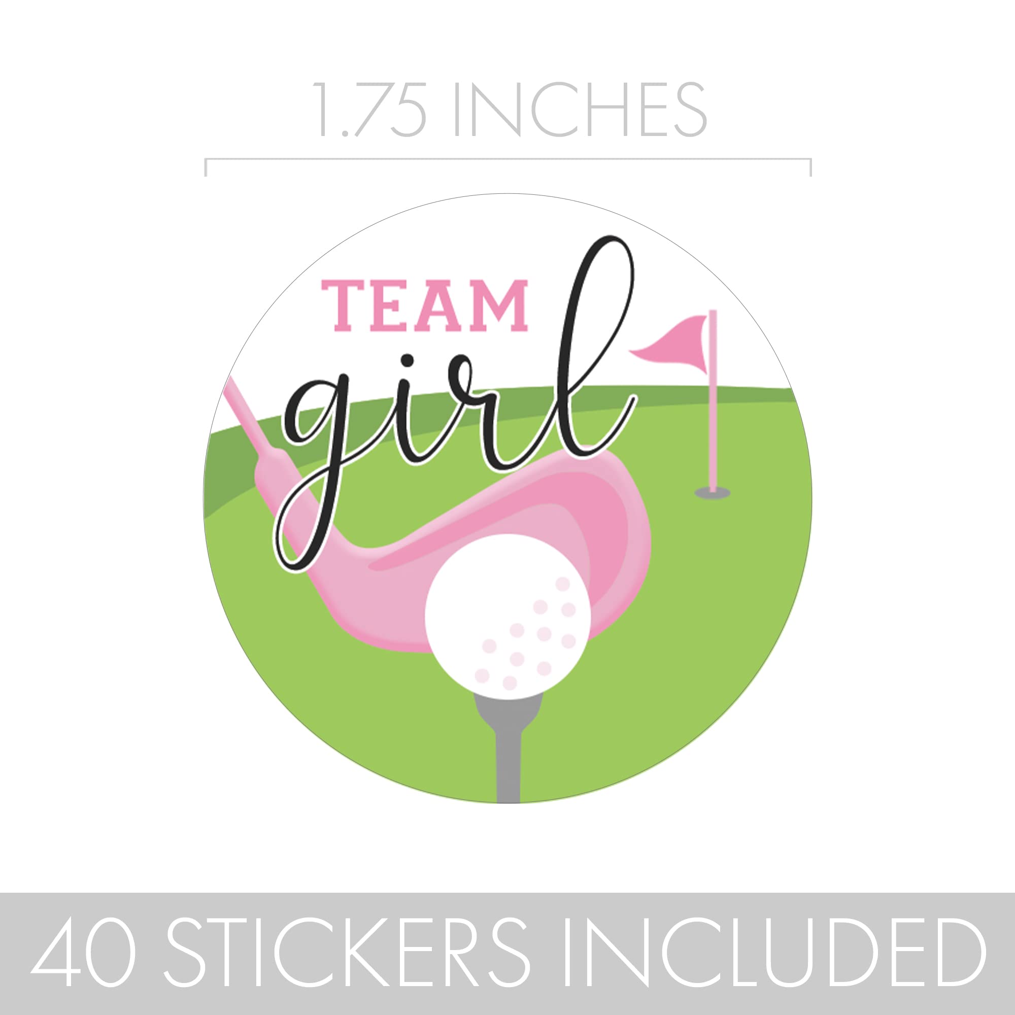Golf Gender Reveal Party - Team Boy Or Team Girl Stickers - 40 Labels - Putters Or Pearls Themed Gender Reveal