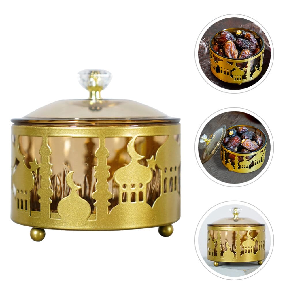Exceart Ramadan Trays Eid Mubarak Plates With Lid Moon Ramadan Tray Ramadan Food Storage Container Ramadan Decorations Ramadan A