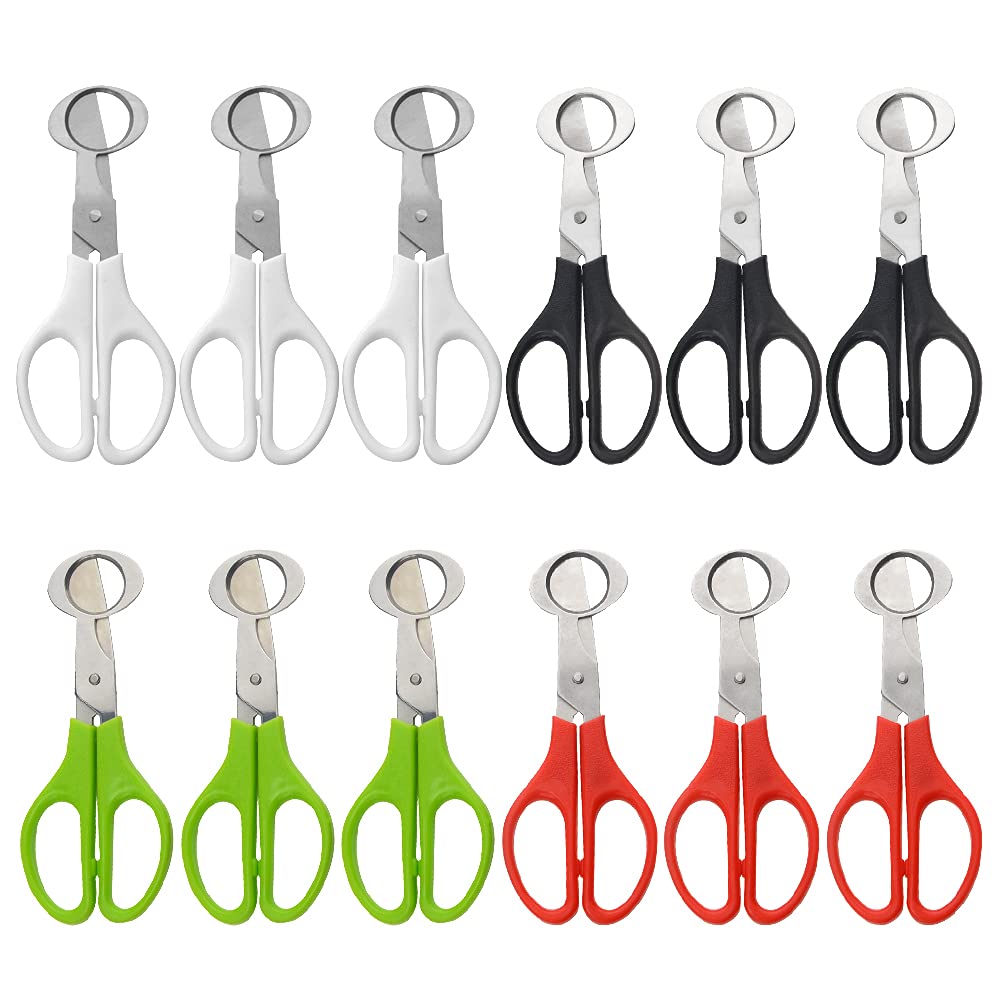 Xinmeiwen 12Pack Stainless Steel Quail Egg Cutter Scissors Quail And Pigeon Egg Cutter Tool Quail Scissors Opener Quail Egg Crac