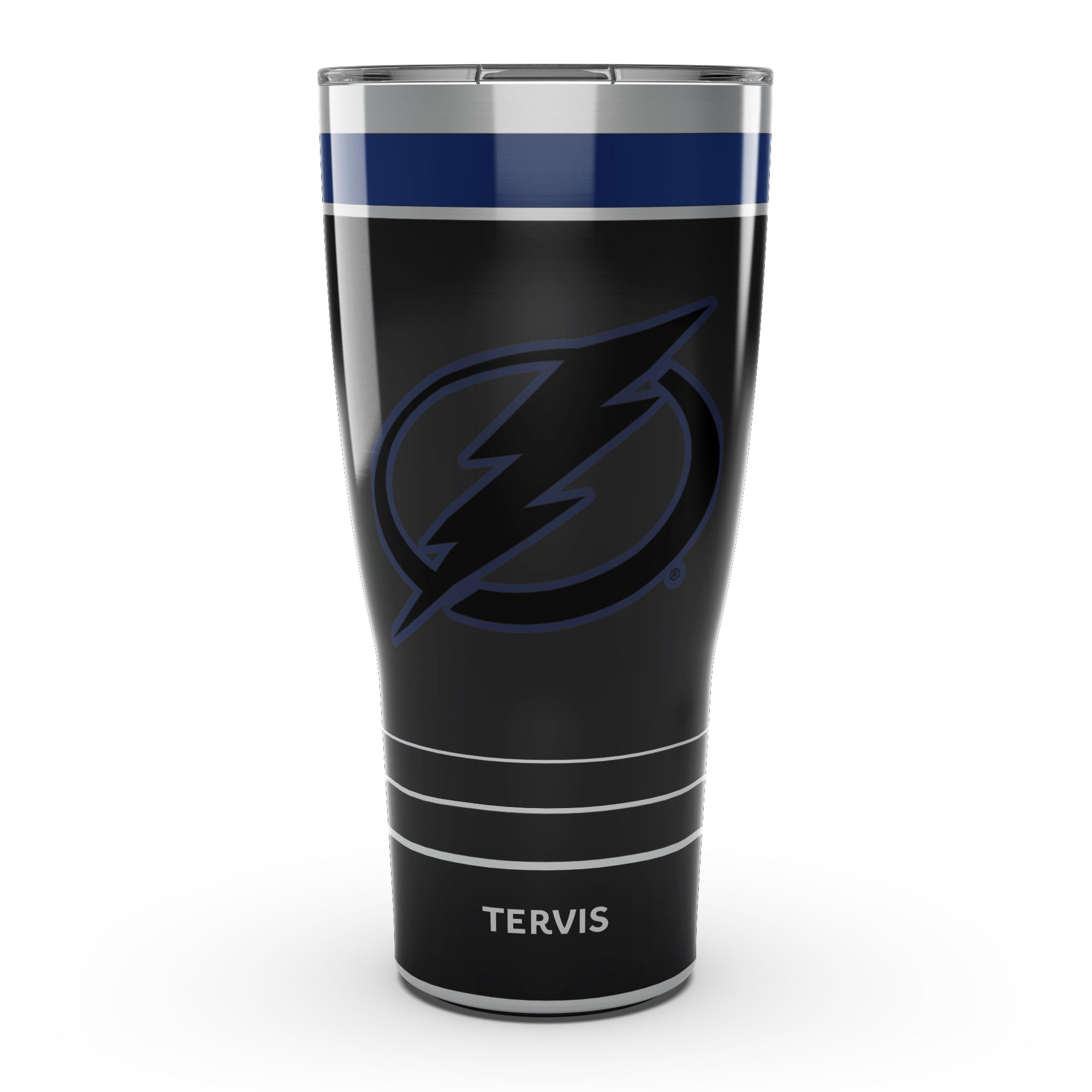 Tervis Traveler NHL Tampa Bay Lightning - Night Game Triple Insulated Tumbler Travel Cup Keeps Drinks Cold & Hot, 30oz, Stainles