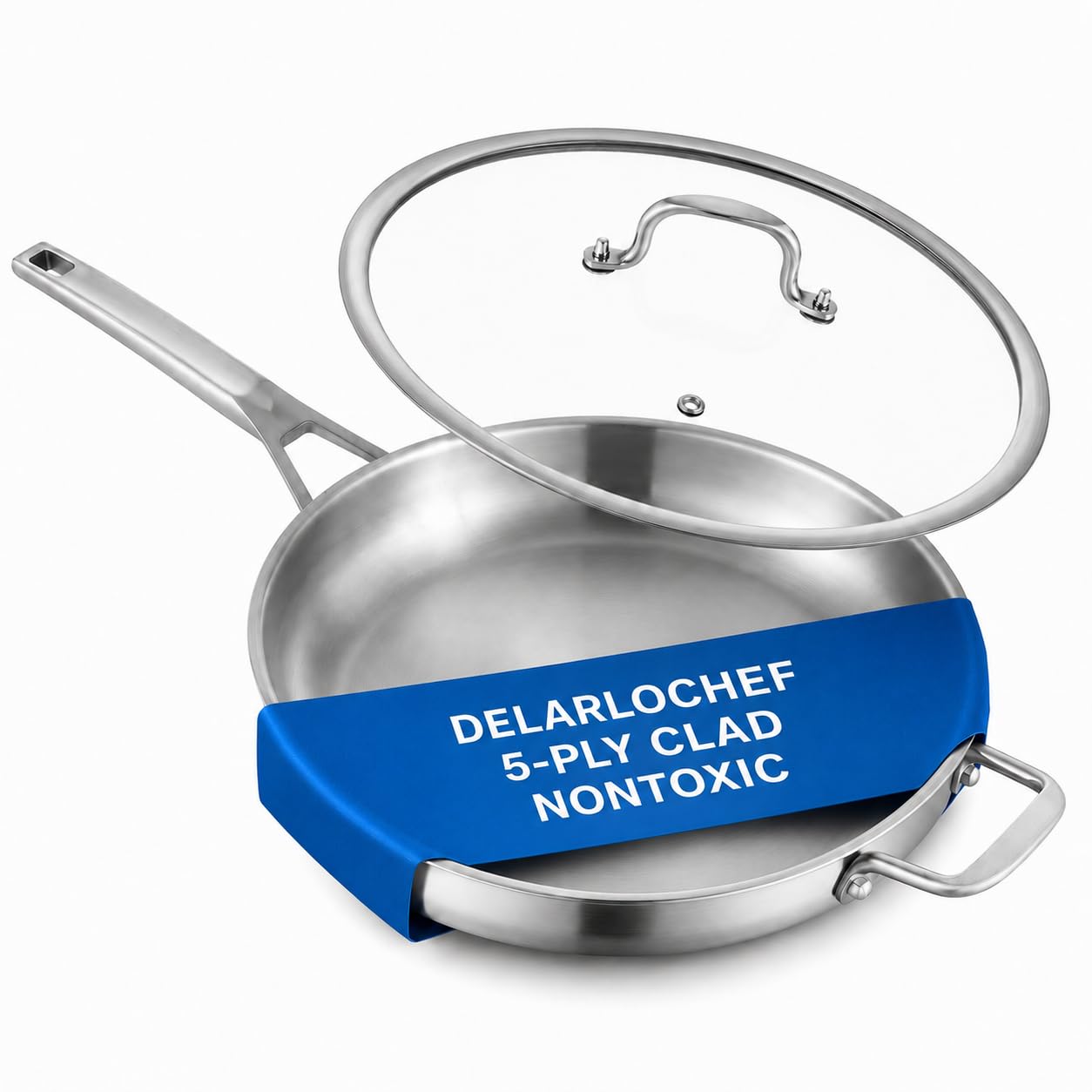 DELARLOCHEF 5 Ply Stainless Steel pan,12in