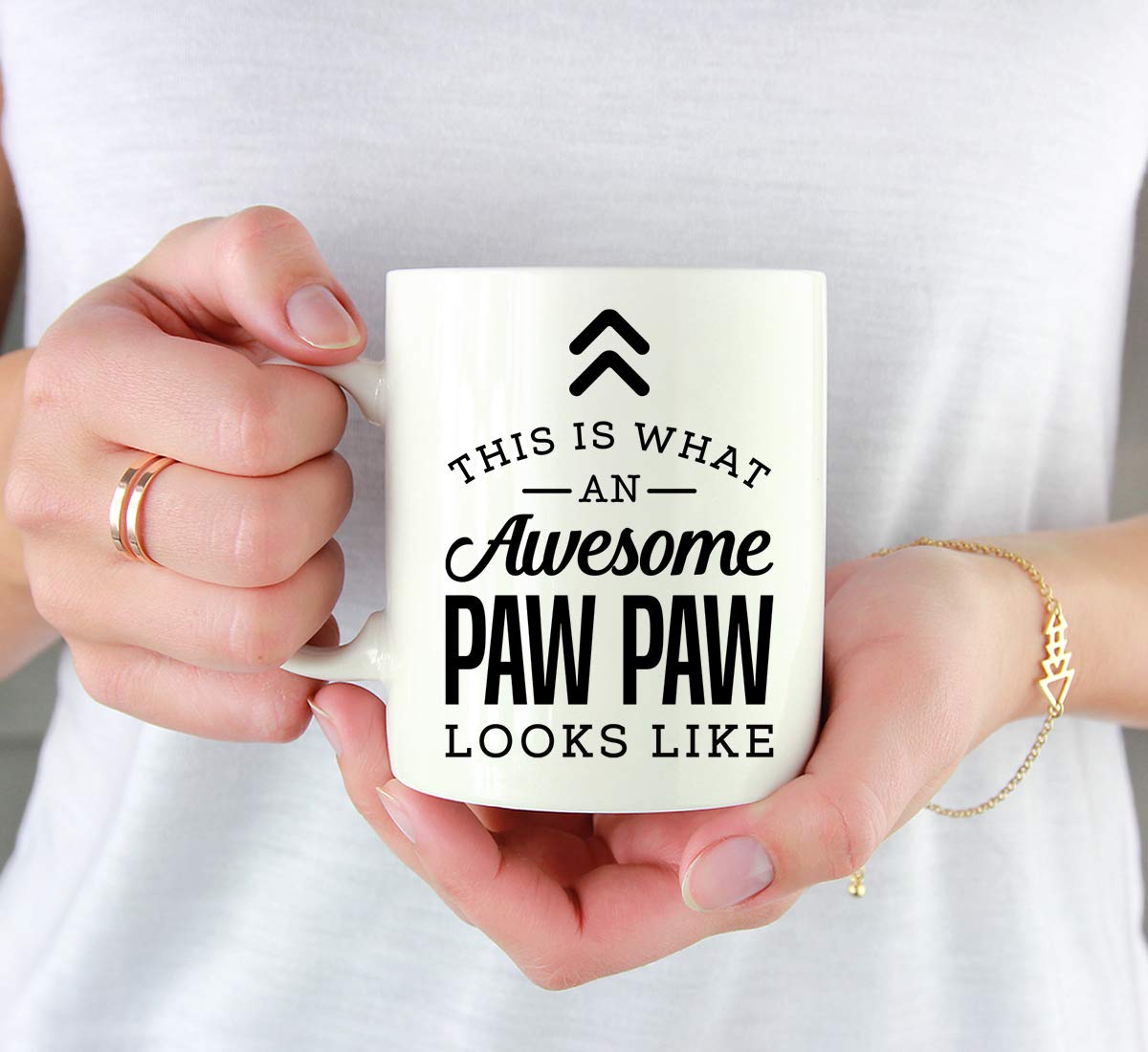 Andaz Press 11oz. Ceramic Coffee Tea Mug Gift, This is What an Awesome Paw Paw Looks Like, 1-Pack, Birthday Gift Ideas Coworker