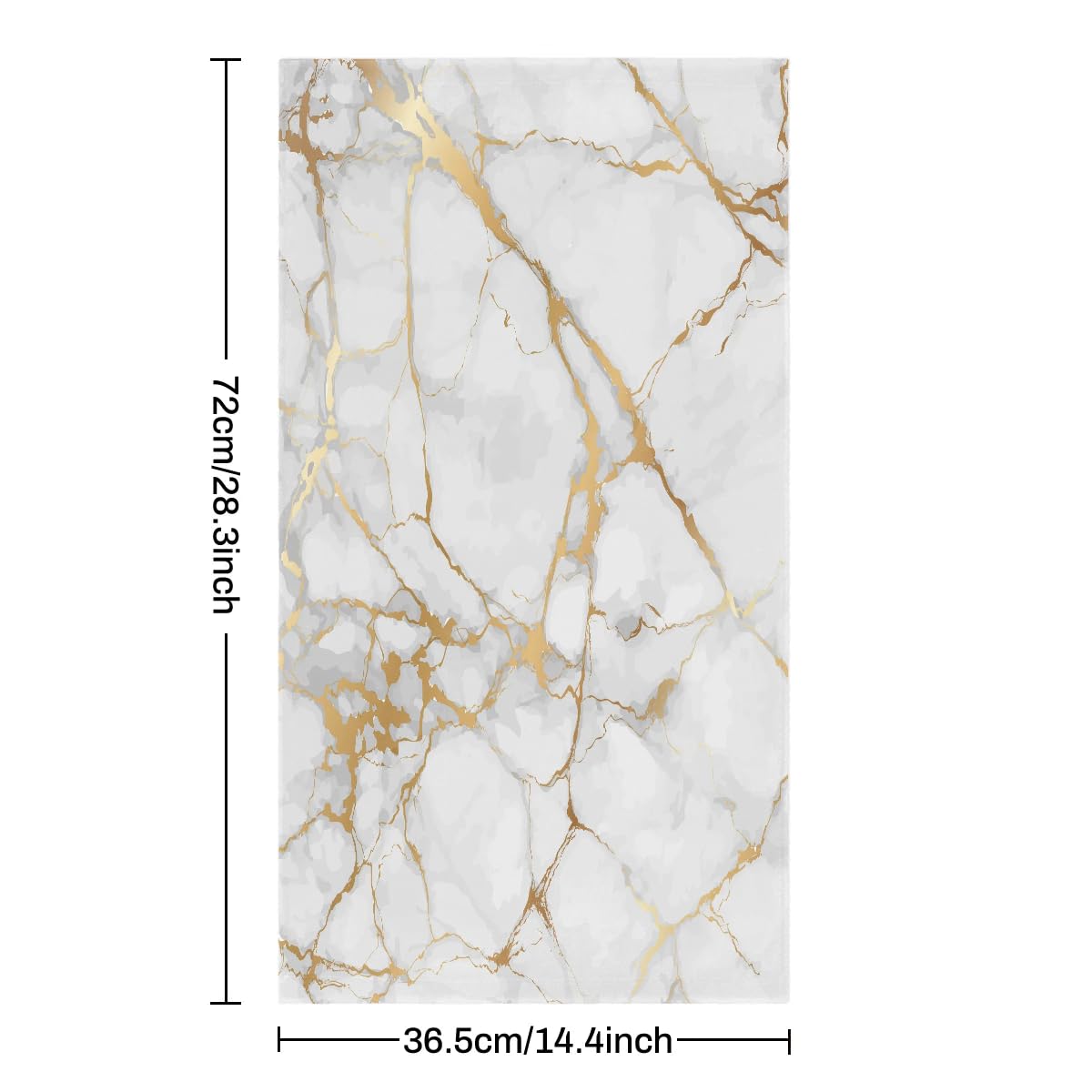 White Gold Marble Hand Towels For Bathroom Set Of 2, Marble Texture Decorative Bath Towels Soft Absorbent Face Towel For Kitchen