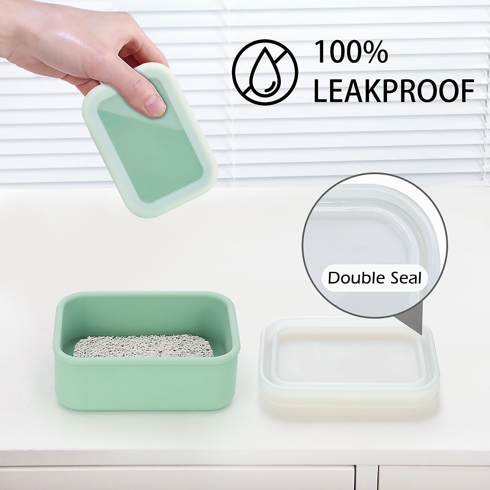Aidimming Leak Proof Silicone Travel Soap Case,Shampoo Bar Holder, Compact Portable Soap Container For One Regular Bar Soap Perf
