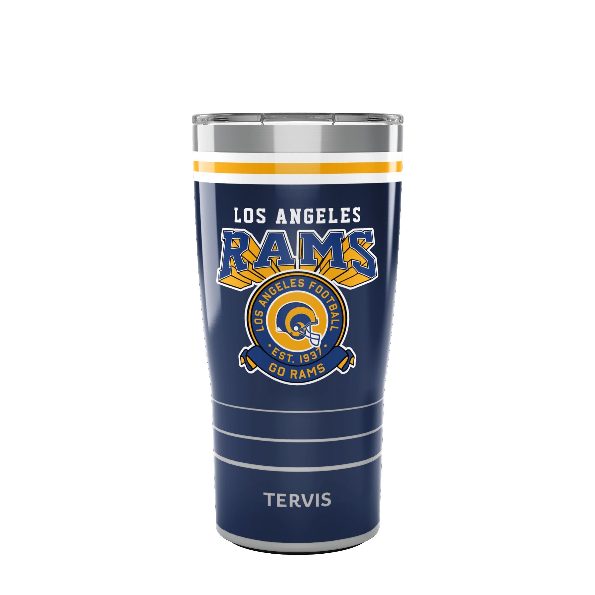 Tervis Traveler NFL Los Angeles Rams  Vintage Triple Insulated Tumbler Travel Cup Keeps Drinks Cold & Hot, 20oz, Stainless Stee