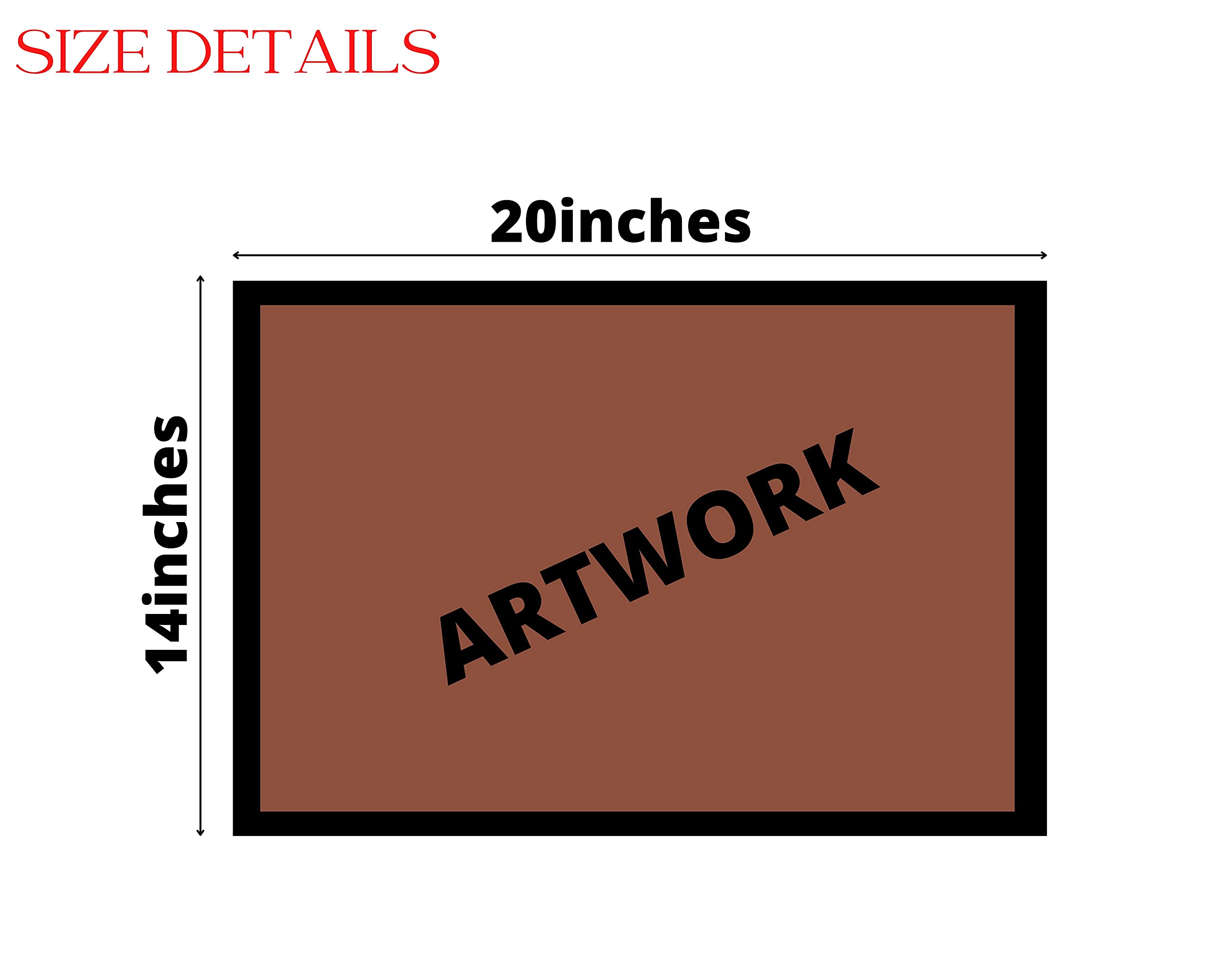 Poylaamo, Ganesh Ji Painting Ganesha Framed Wall Painting for Living Room, Bedroom. (Size- 14 X 20 inches) (GA29)