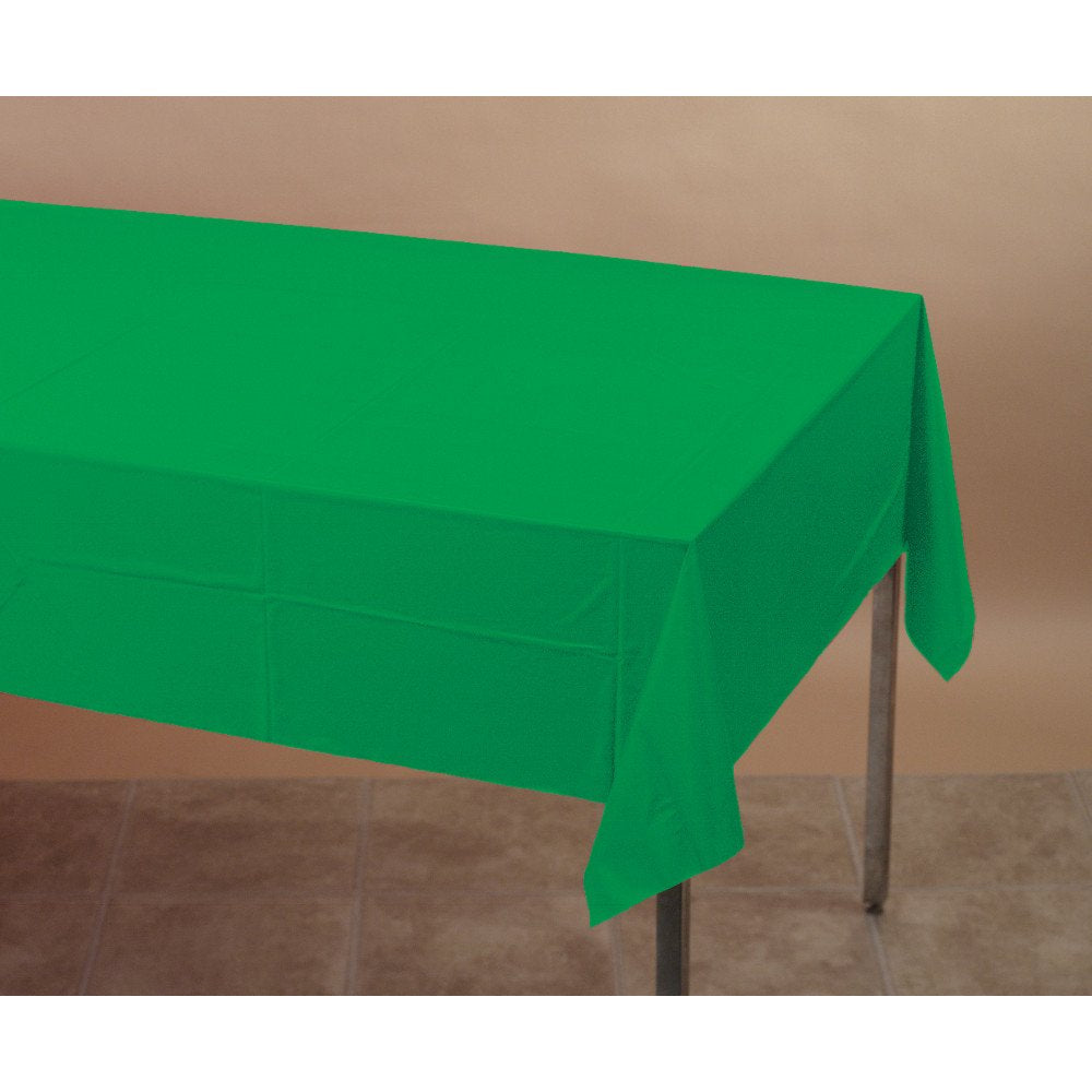 Creative Converting Touch Of Color Paper Banquet Table Cover, 54-Inches Wide X 108-Inches, Emerald Green