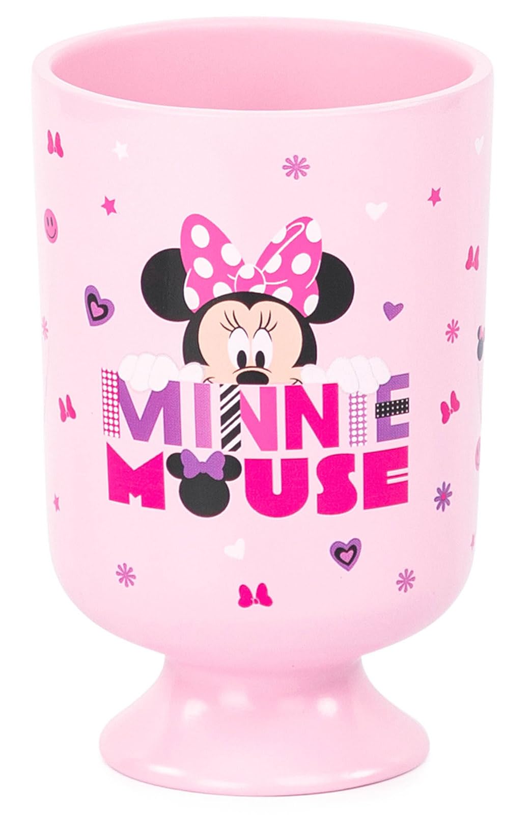Jay Franco Disney Minnie Mouse Bathroom Tumbler - Pink Resin Toothbrush/Pencil Holder - Kids Bathroom Accessory