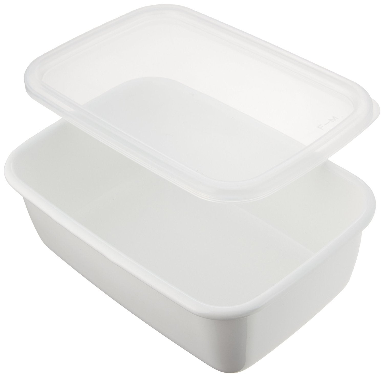 Nodahoro WRF-M White Series Storage Container, Rectangular Deep Type, M, Seal Lid, Made in Japan