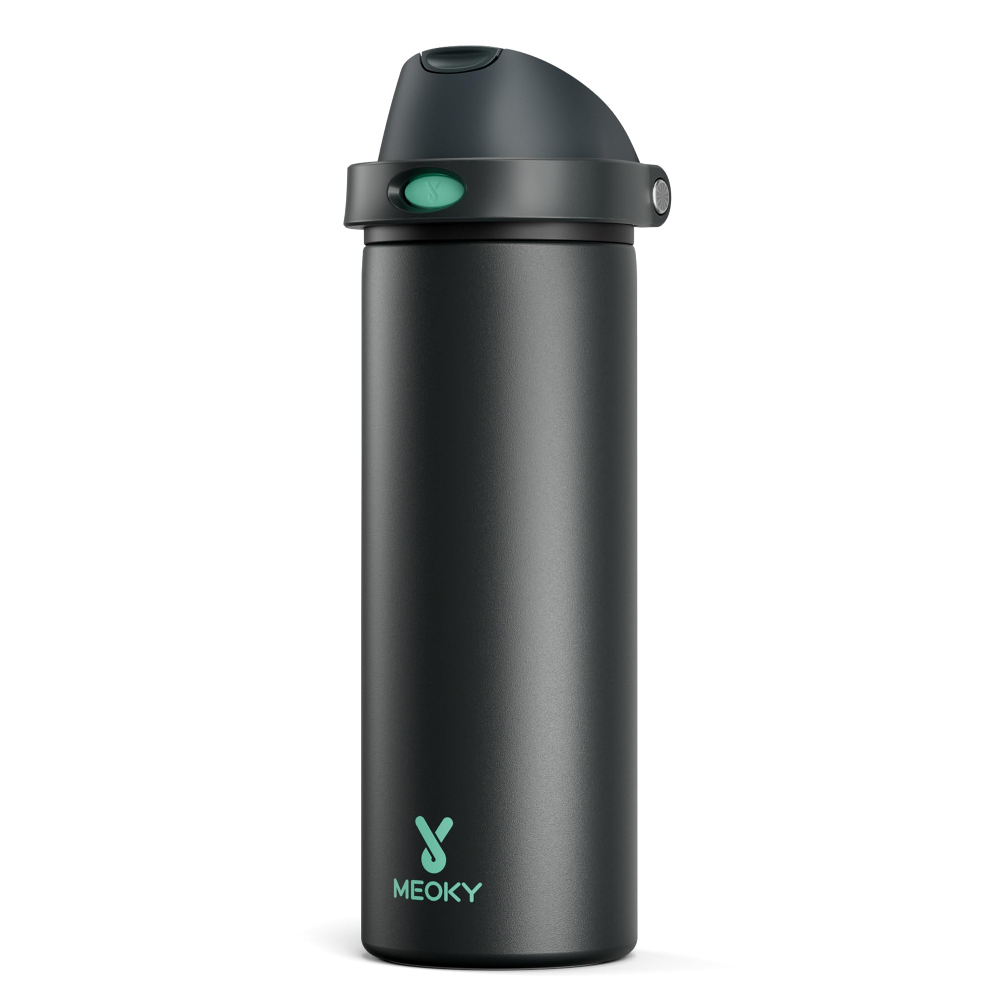 24 oz Insulated Water Bottle for Sports: Meoky Stainless Steel Water Bottle with 2-in-1 Straw and Spout Lid - Leak Proof, Cold f