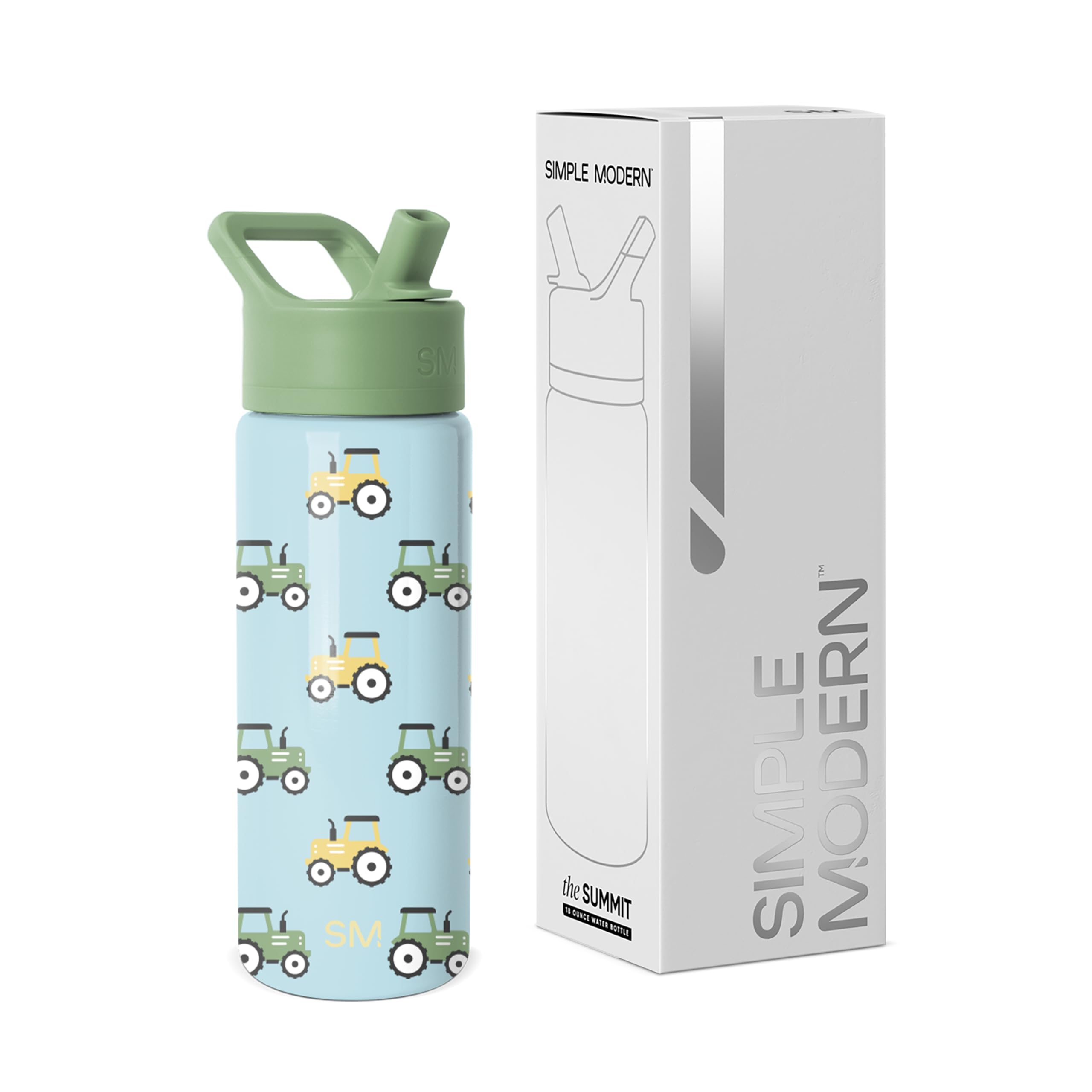 Simple Modern Kids Summit Water Bottle with Straw Lid | 18oz Stainless Steel Cup Insulated Tumbler for Toddlers, School | Tracto