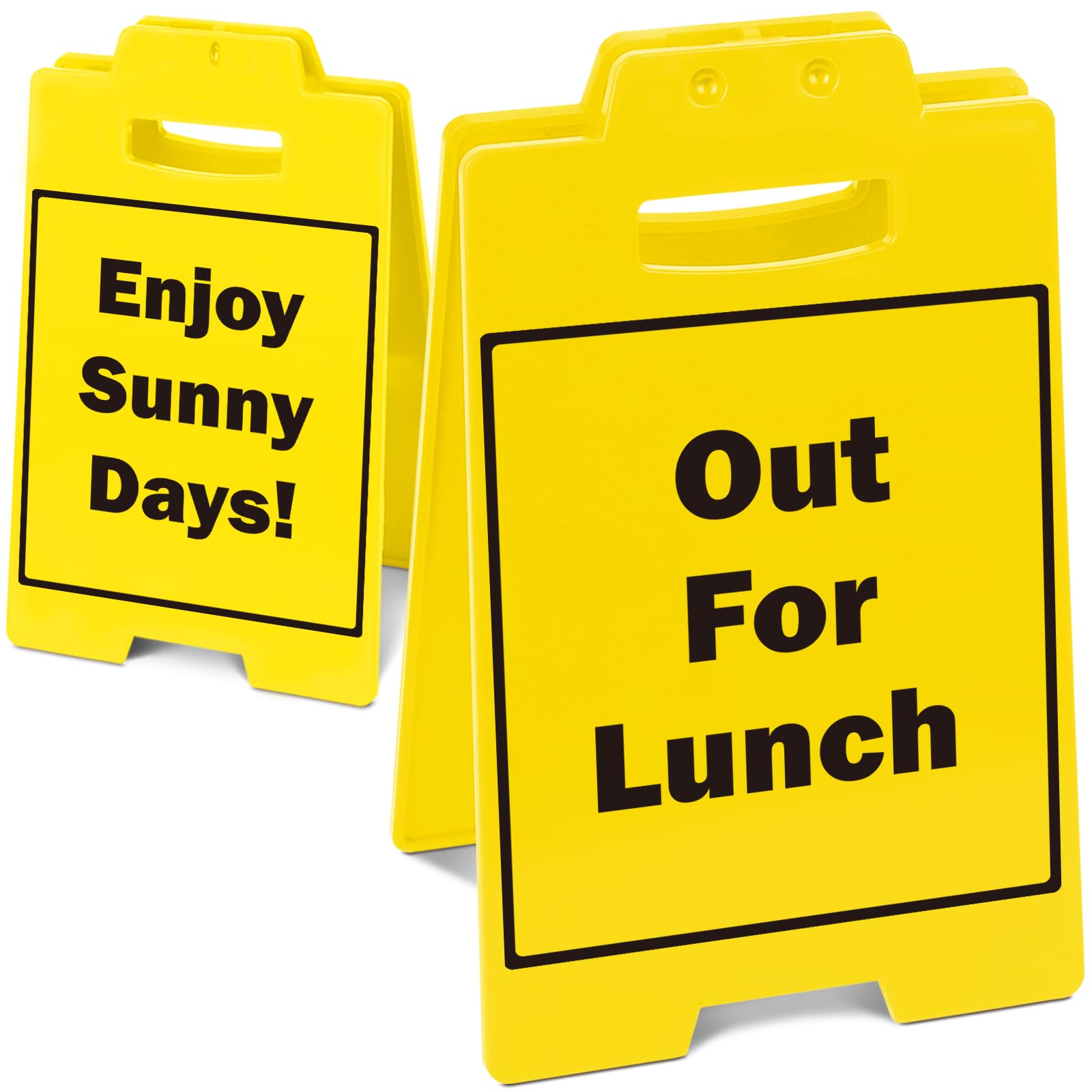 Office Desk Sign | OUT FOR LUNCH & Enjoy Sunny Days! | Office Desk Accessories for Women & Men | Cubicle Decor & Work Essentials