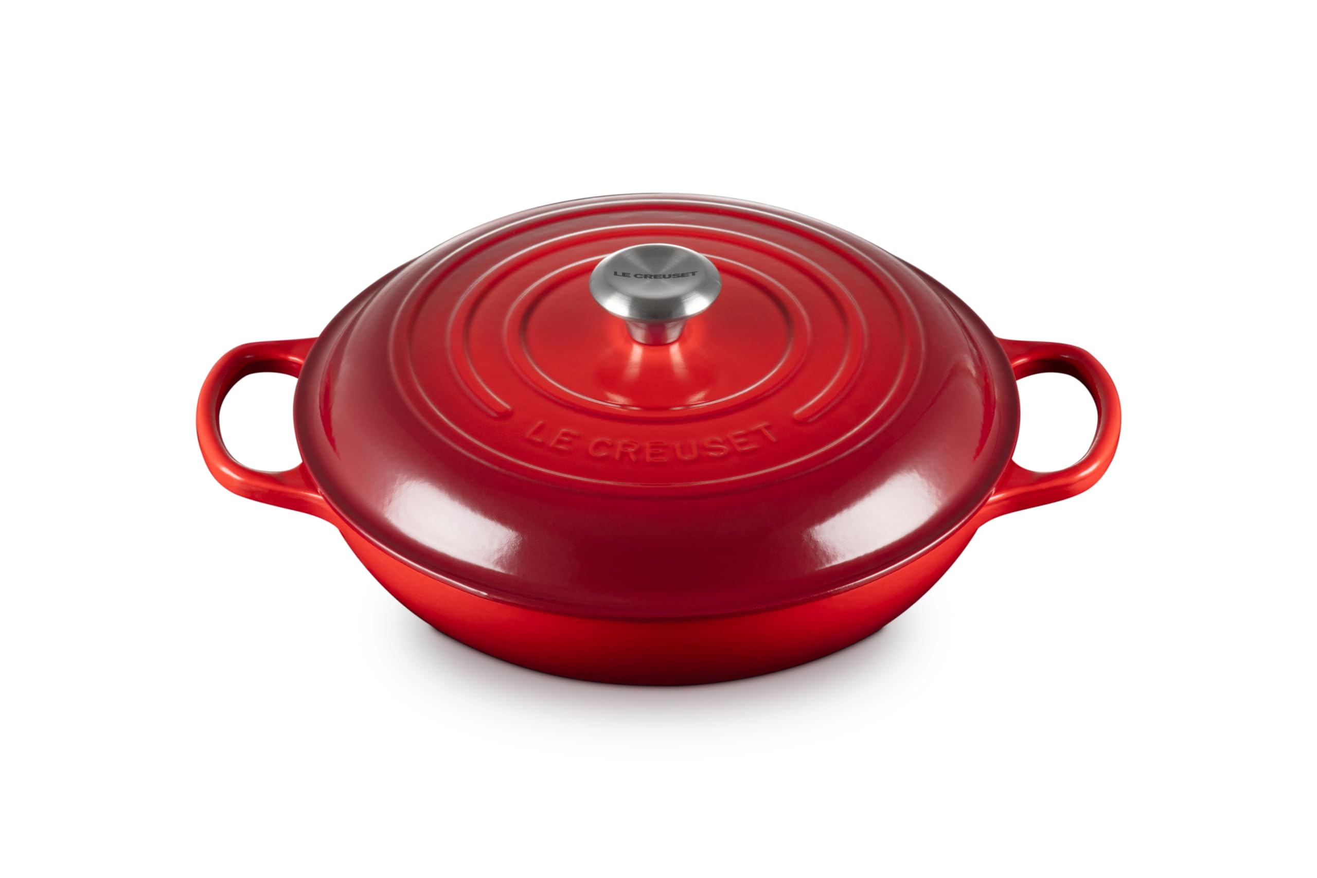 Le Creuset Enameled Cast Iron Signature Braiser, 3.5 Qt., Cerise