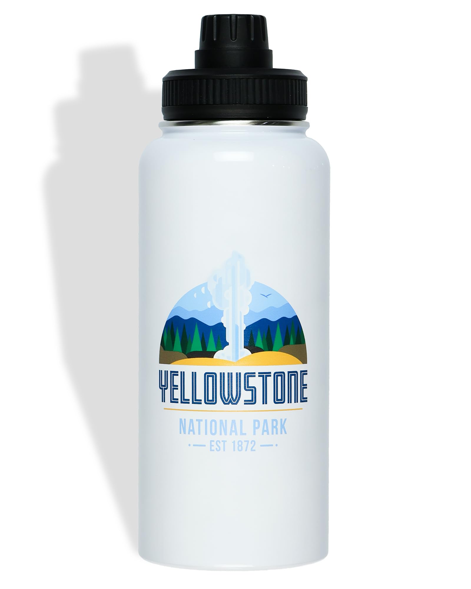 Yellowstone National Park Water Bottle 32oz DoubleWall Insulated Stainless Steel Reusable