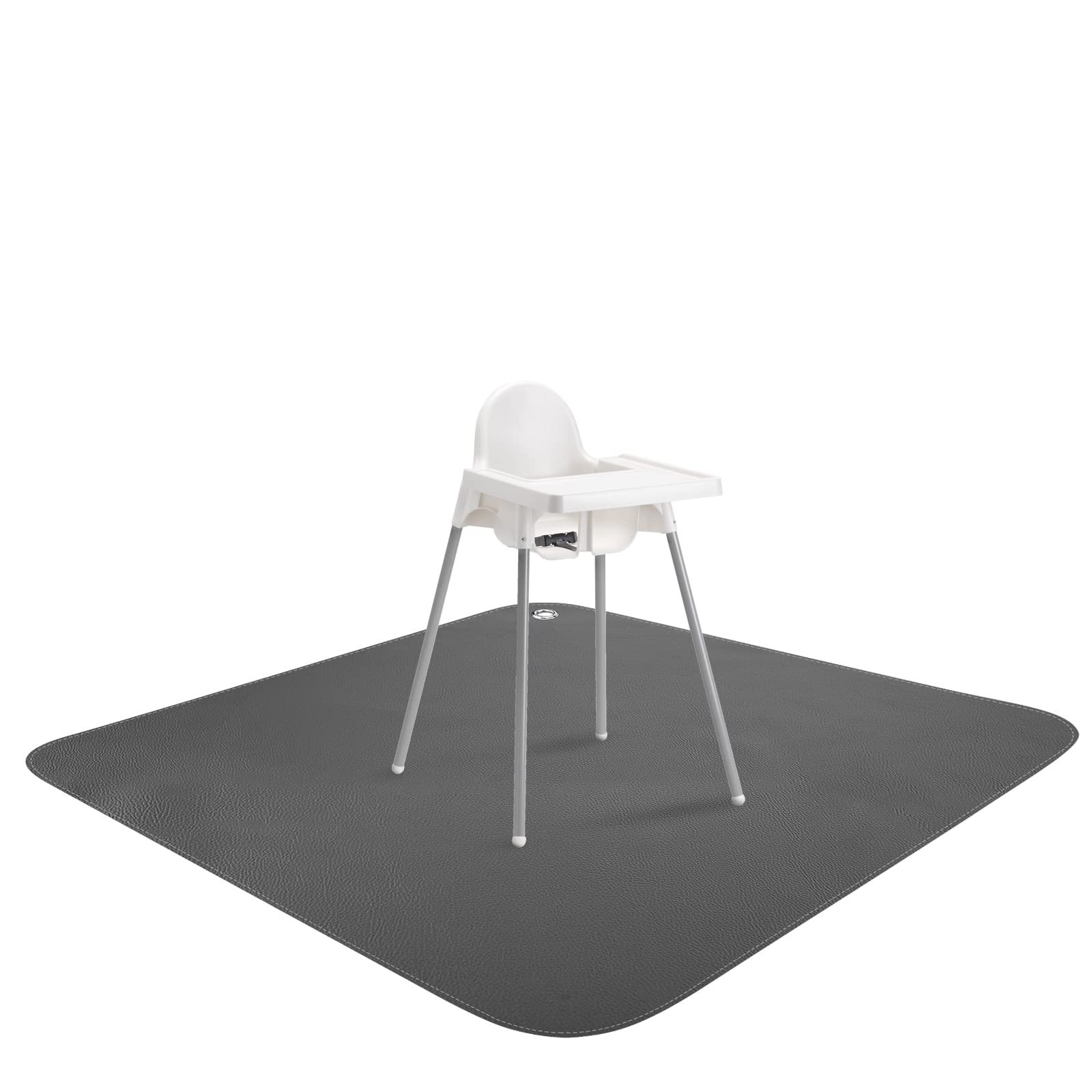 Linkidea Vegan Leather Splat Mat For Under High Chair Floor Protector (54 '' L X 54 '' W)