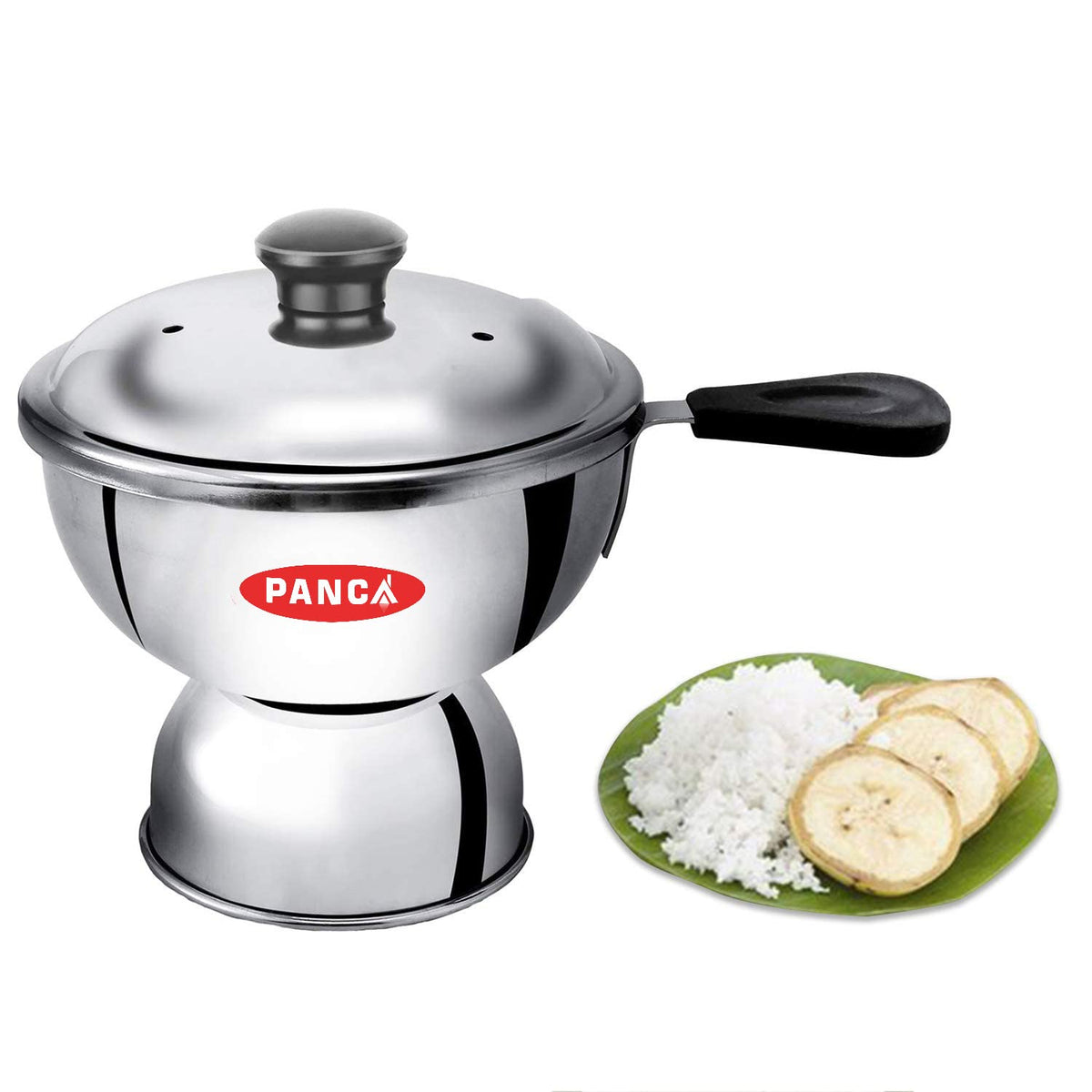 Panca Stainless Steel Chiratta Puttu Maker, Chiratta Maker with Handle Use with Pressure Cooker Puttu Kutti Puttu Steamer Puttu